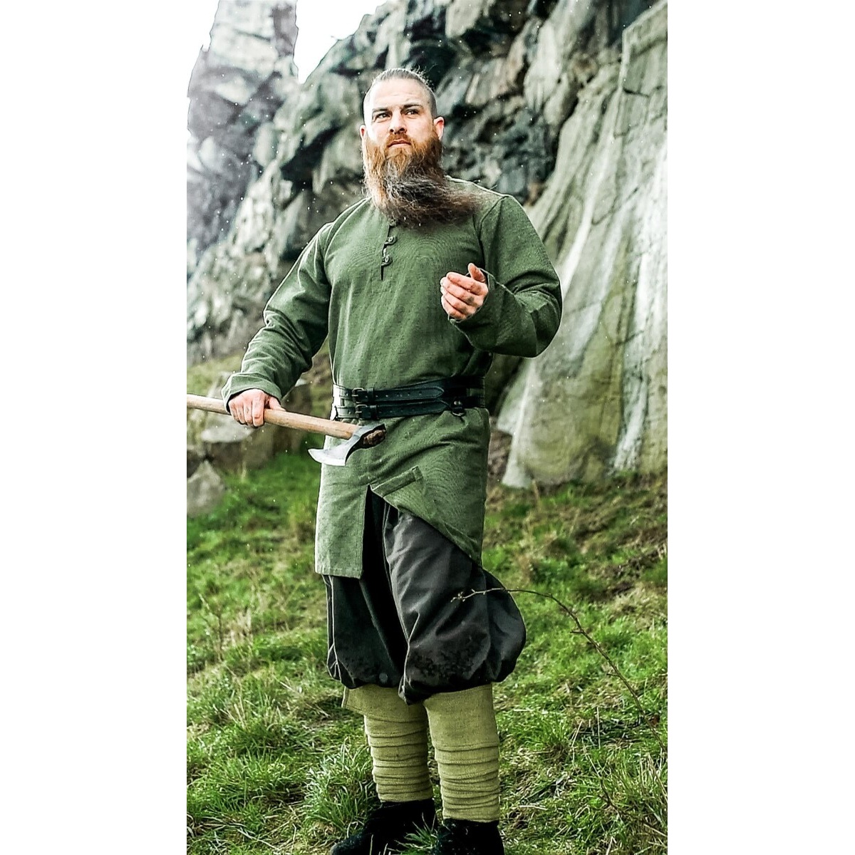Mittelalter Wikinger Tunika Balduin grün