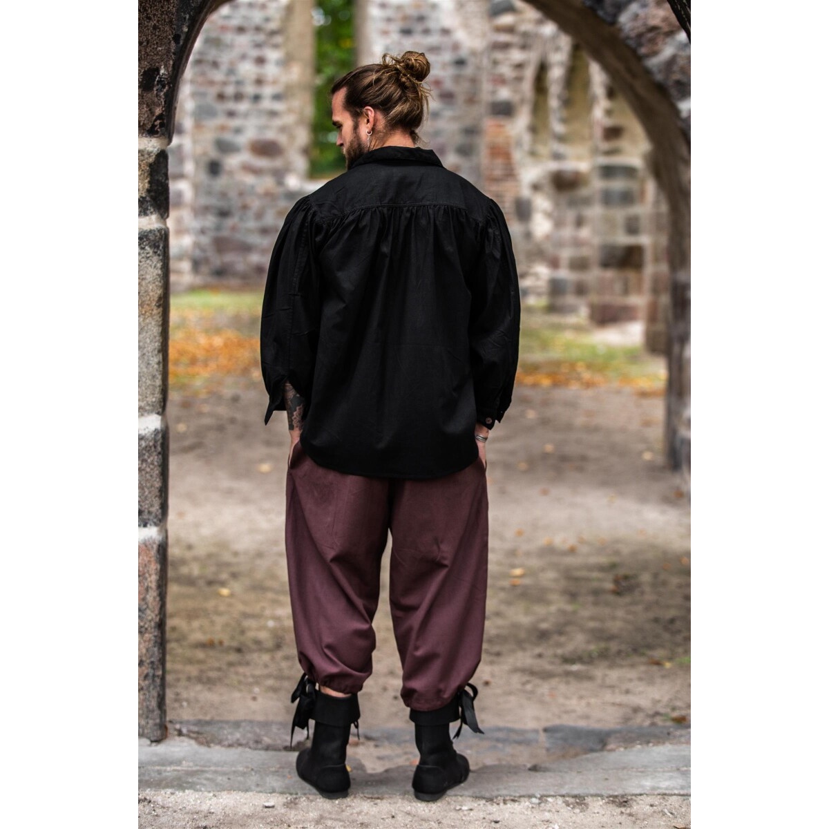 Pantaloni medievali al ginocchio Vincent marrone scuro