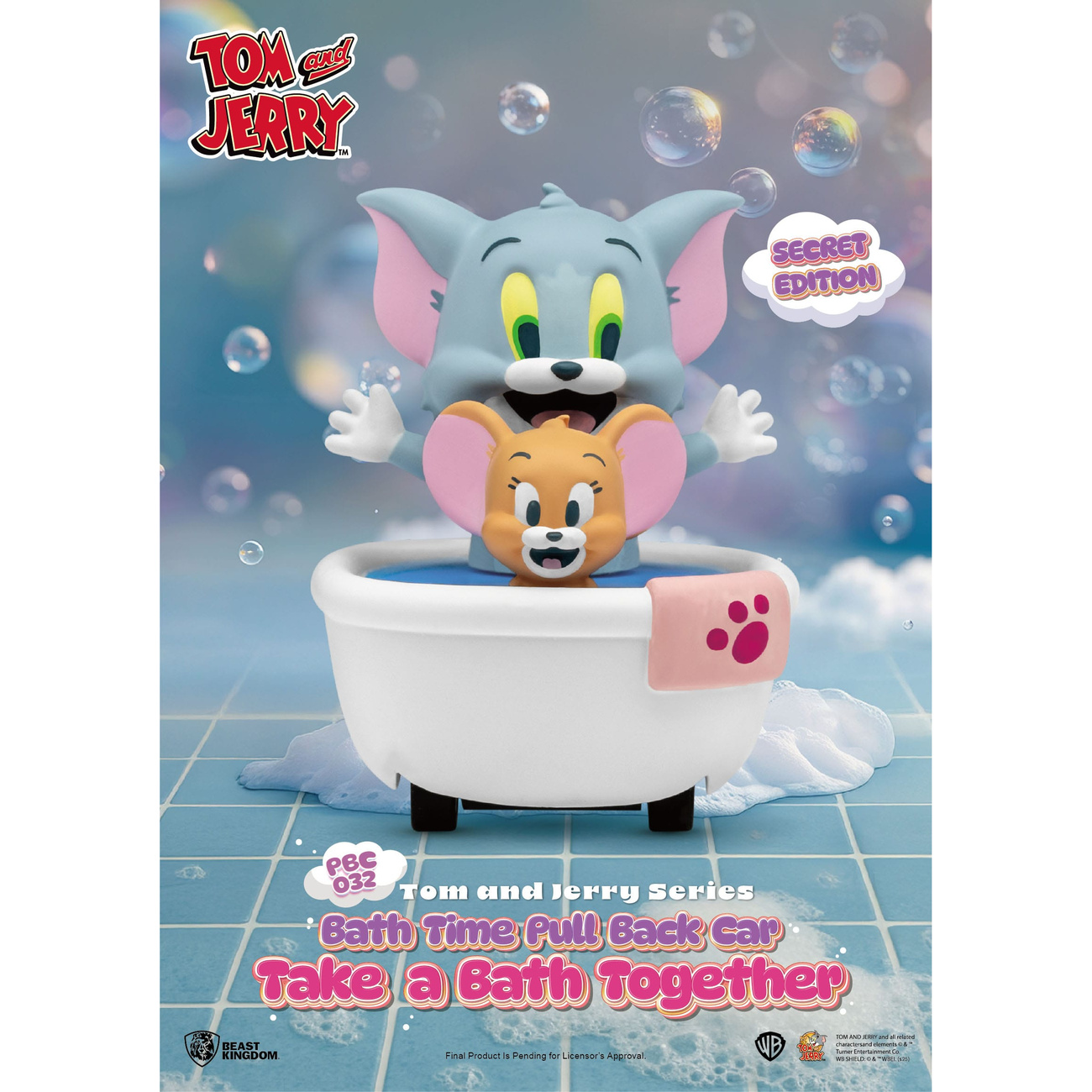 Tom & Jerry Pull Back Car Series Rückzug-Autos Bath Time Blind Box 6er-Pack