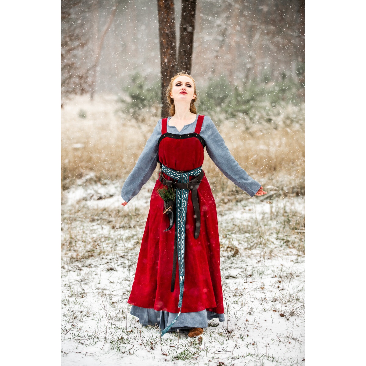 Medieval Viking Overdress Alena red