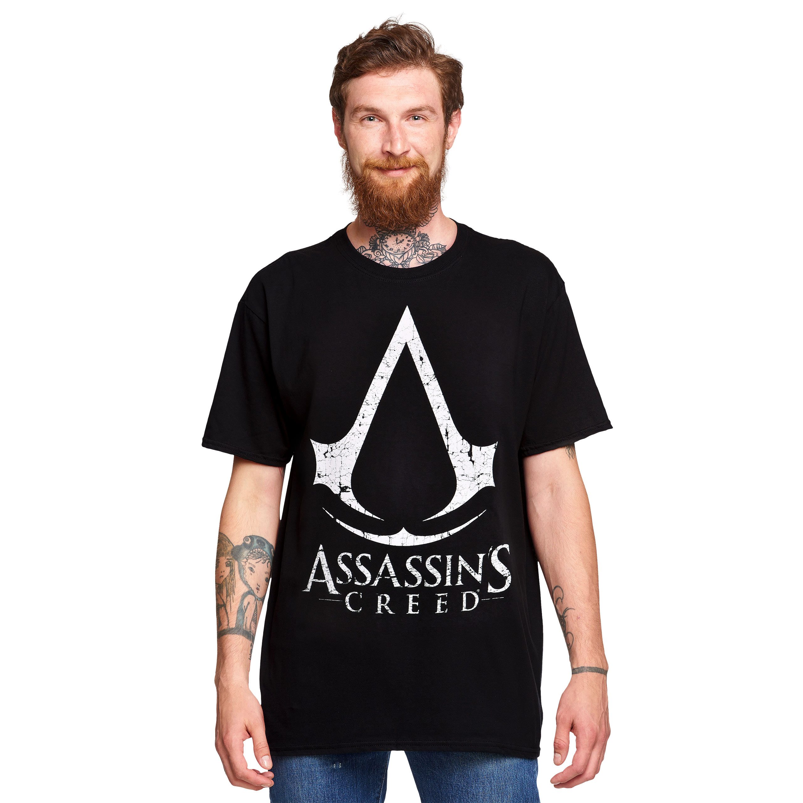 Assassin's Creed - Cracked Logo T-Shirt schwarz