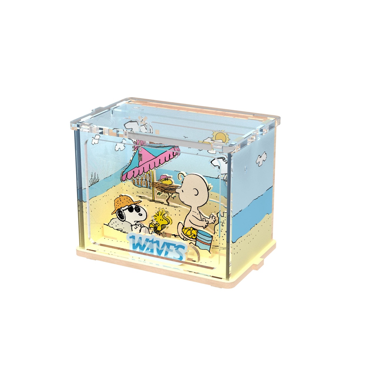 The Peanuts Puremind set de construcción DIY Mini Scene Chilling at the Beach