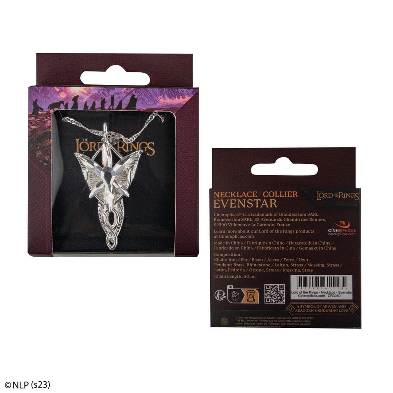 Le Seigneur des Anneaux - Pendentif Étoile du Soir d'Arwen avec chaîne