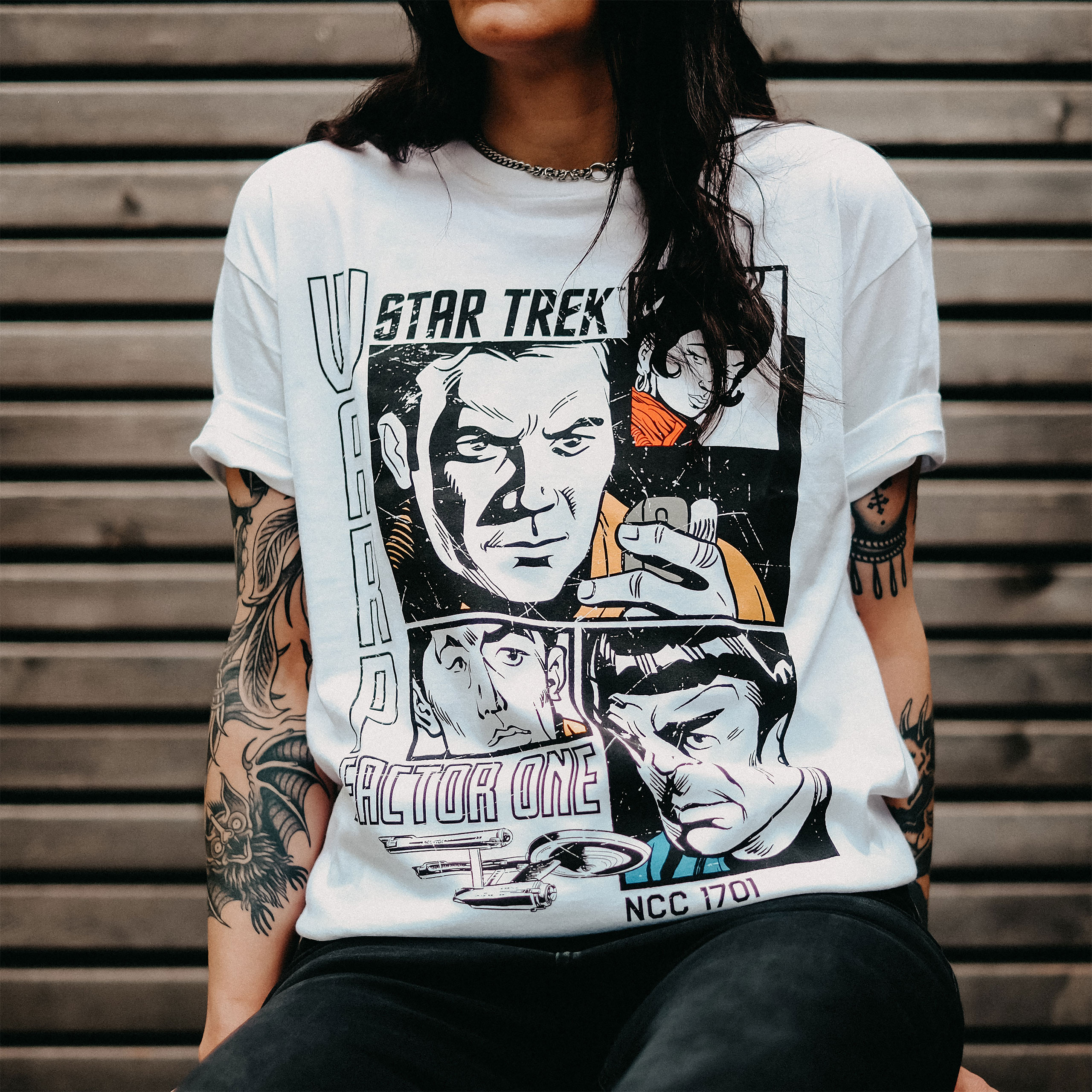 Star Trek - Warp 1 Retro T-Shirt weiß