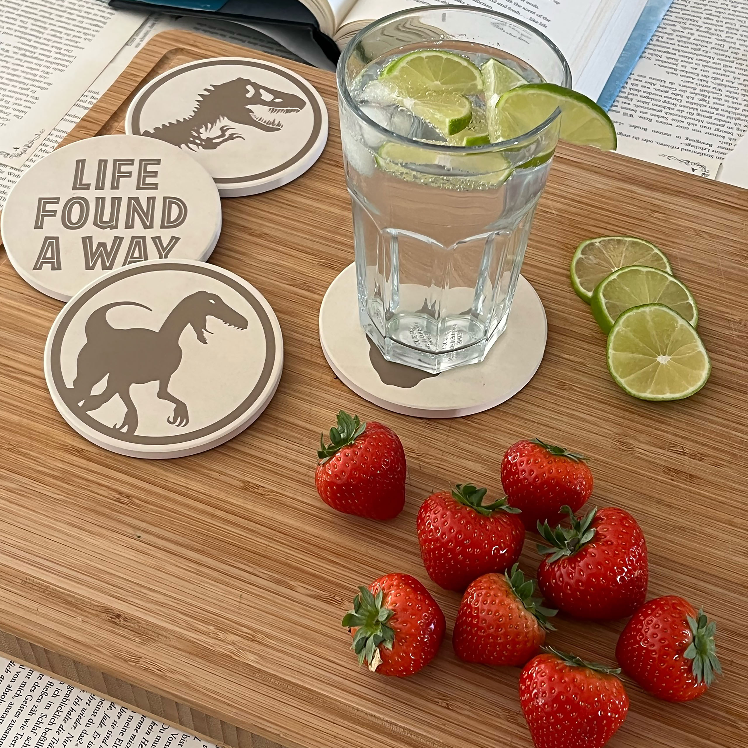 Jurassic Park - Life Found A Way Set de 4 posavasos