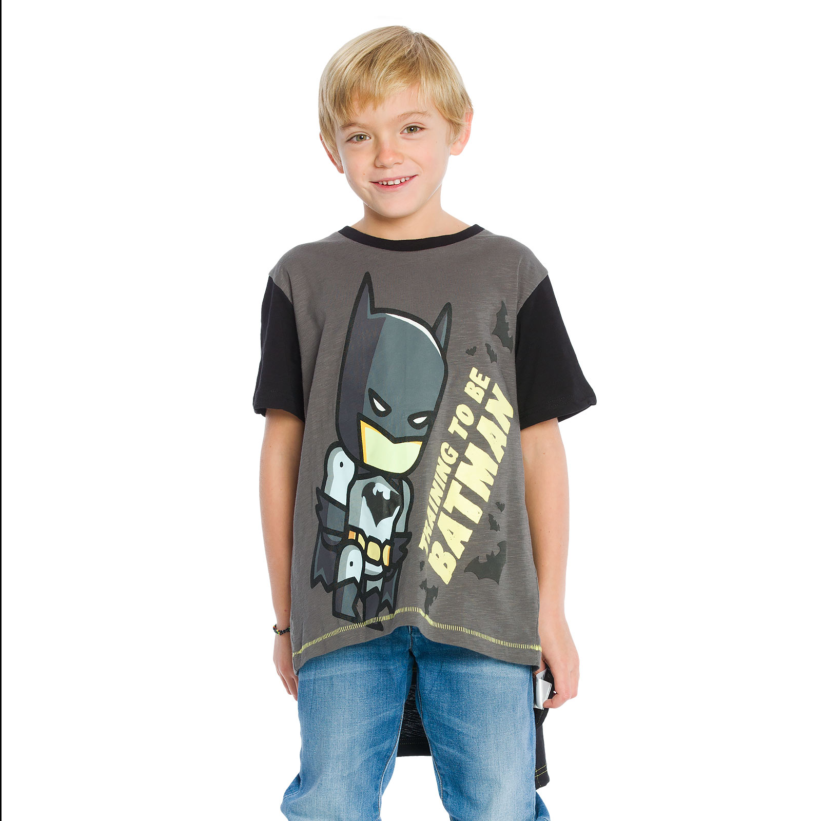 Batman - Kinder T-shirt met Cape zwart
