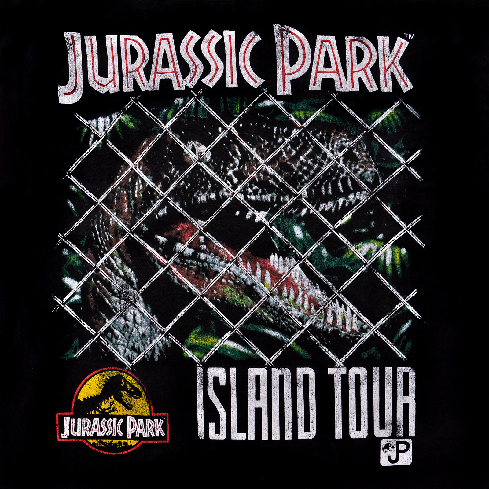 Jurassic Park - Island Tour T-Shirt Zwart