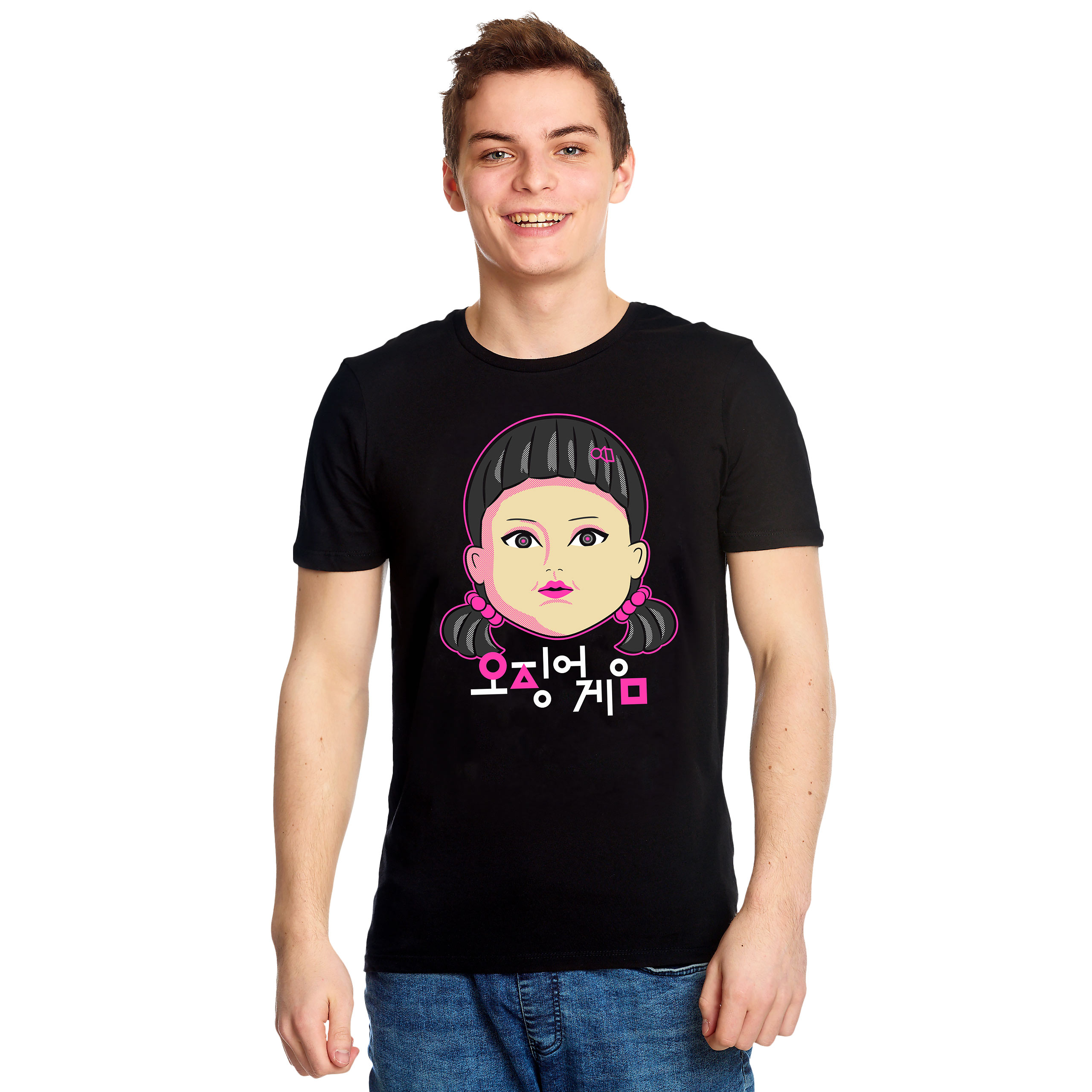 Squid Game - T-shirt poupée Young-Hee noir