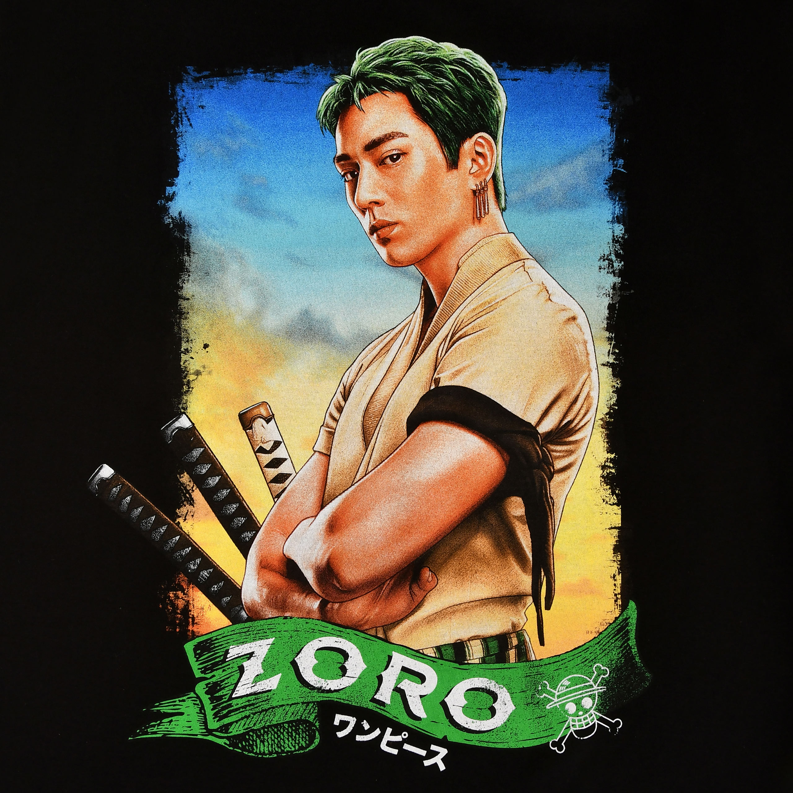 Zoro T-Shirt Zwart - One Piece