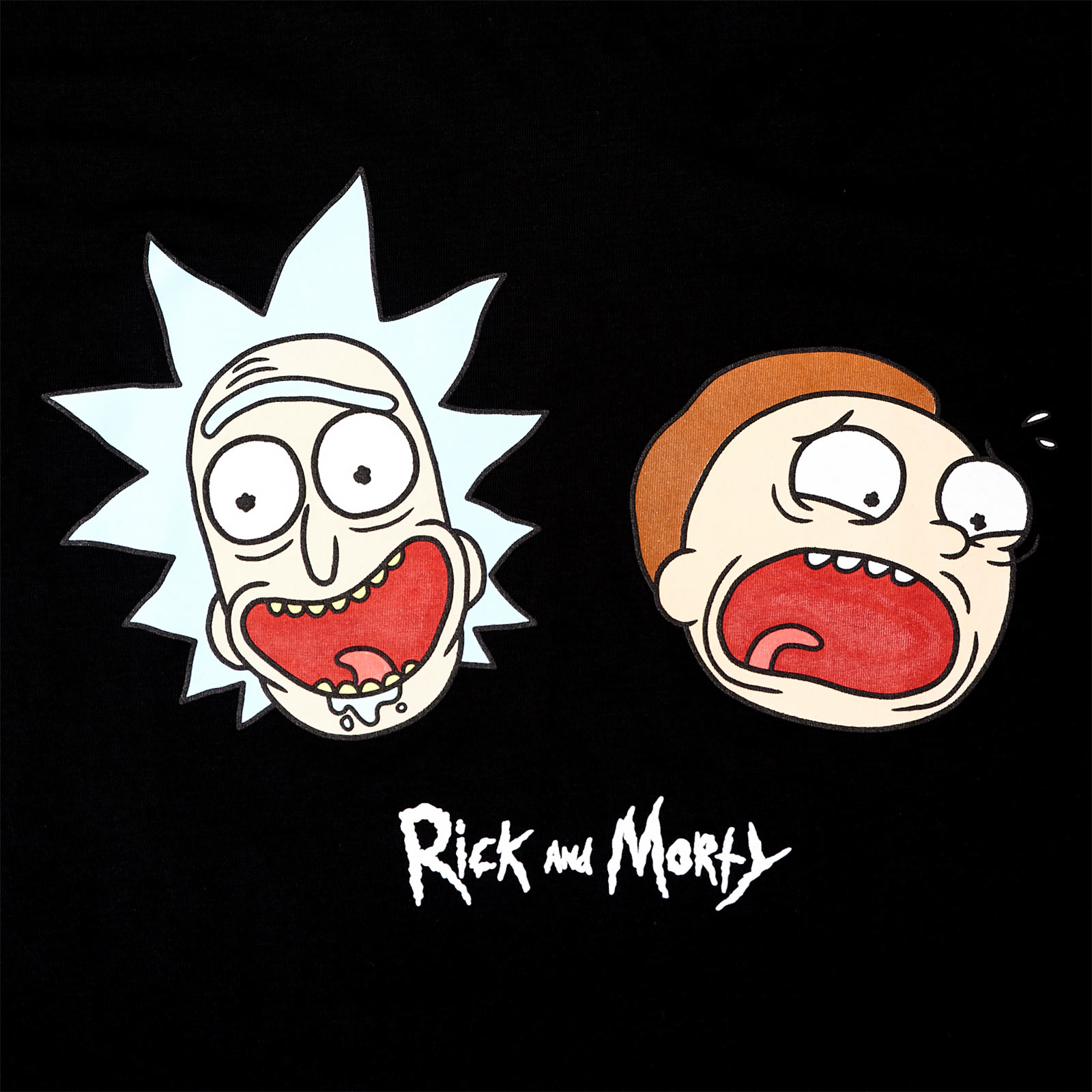 Rick & Morty Neon Rick Face T-Shirt Uomo - Maglietta In Cotone Nero Taglia L - Abbigliamento Ispirato Alla Serie TV