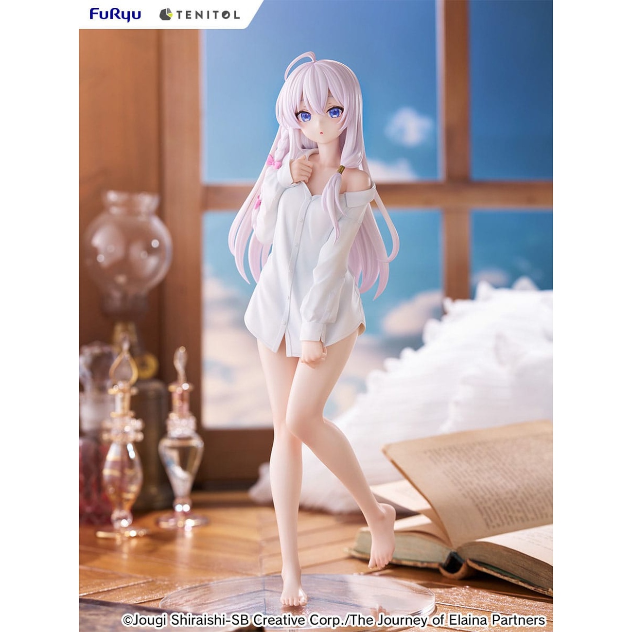 Wandering Witch: The Journey of Elaina Statua in PVC Tenitol Tall Elaina Shirt Ver. 30 cm