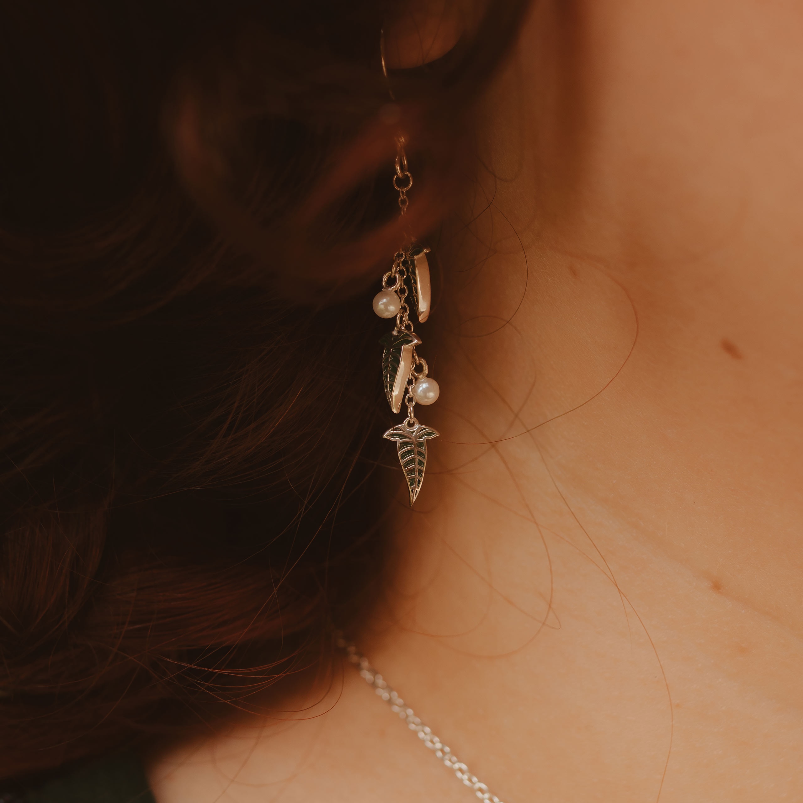 Elven Leaf Earrings 925 Sterling Silver - The Lord of the Rings