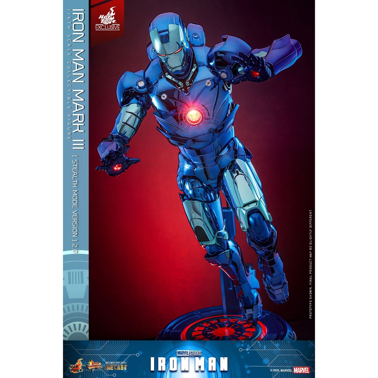 Iron Man Movie Masterpiece Diecast figurka akcji 1/6 Iron Man Mark III (Stealth Mode Ver.) 2.0 Hot Toys Exclusive 33 cm