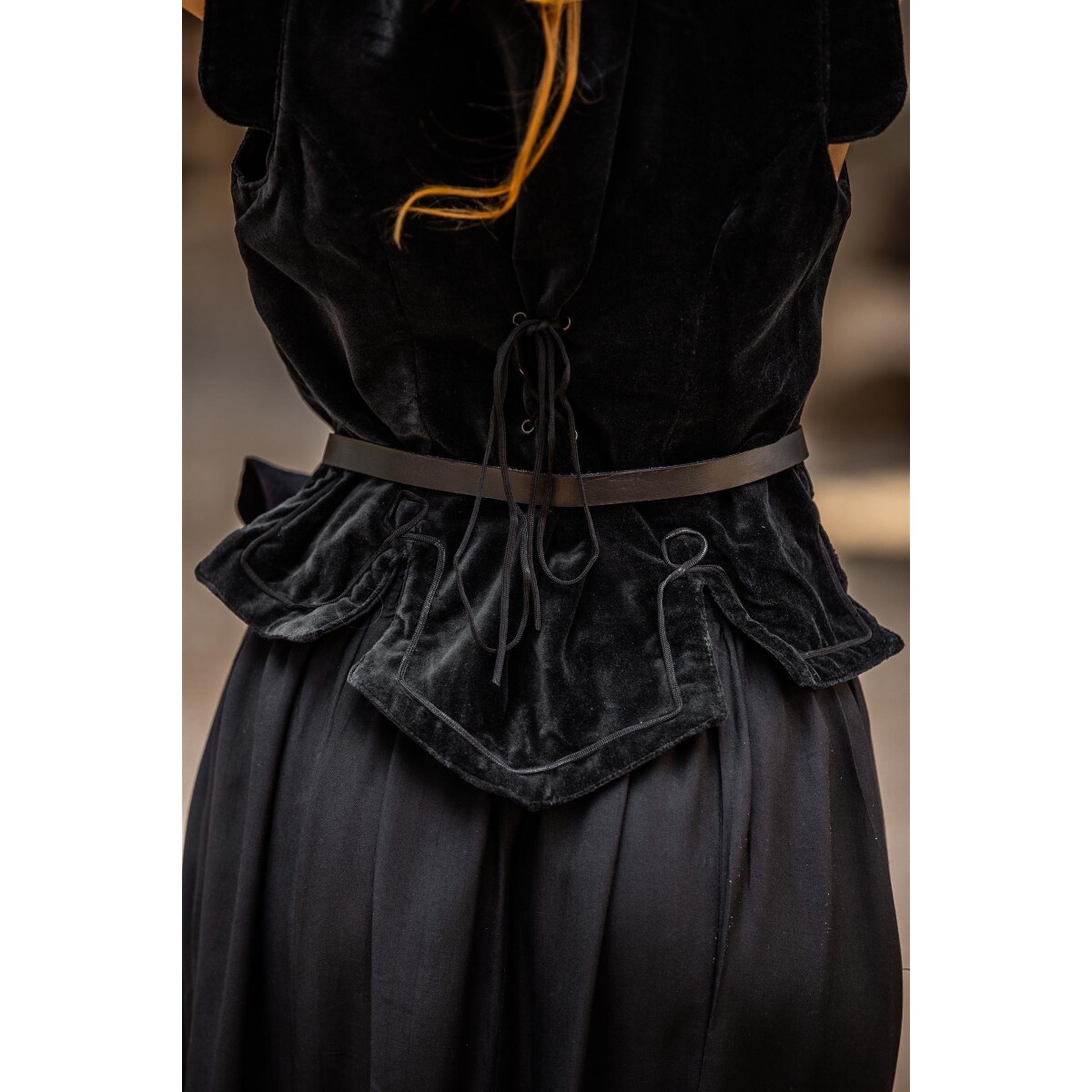Medieval Velvet Bodice Vest Adrienne black