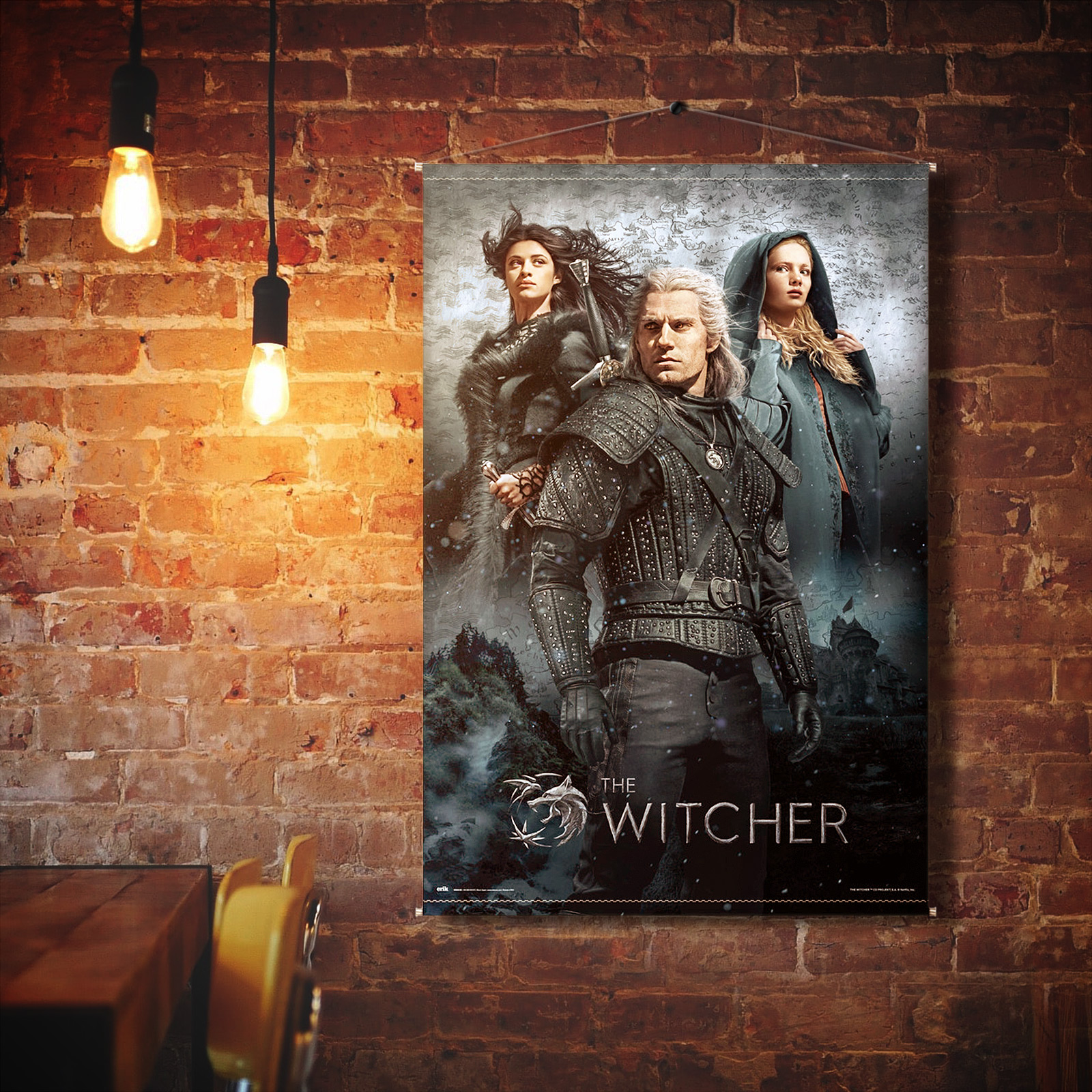 Witcher - Geralt, Ciri et Yennefer Déroulant Mural