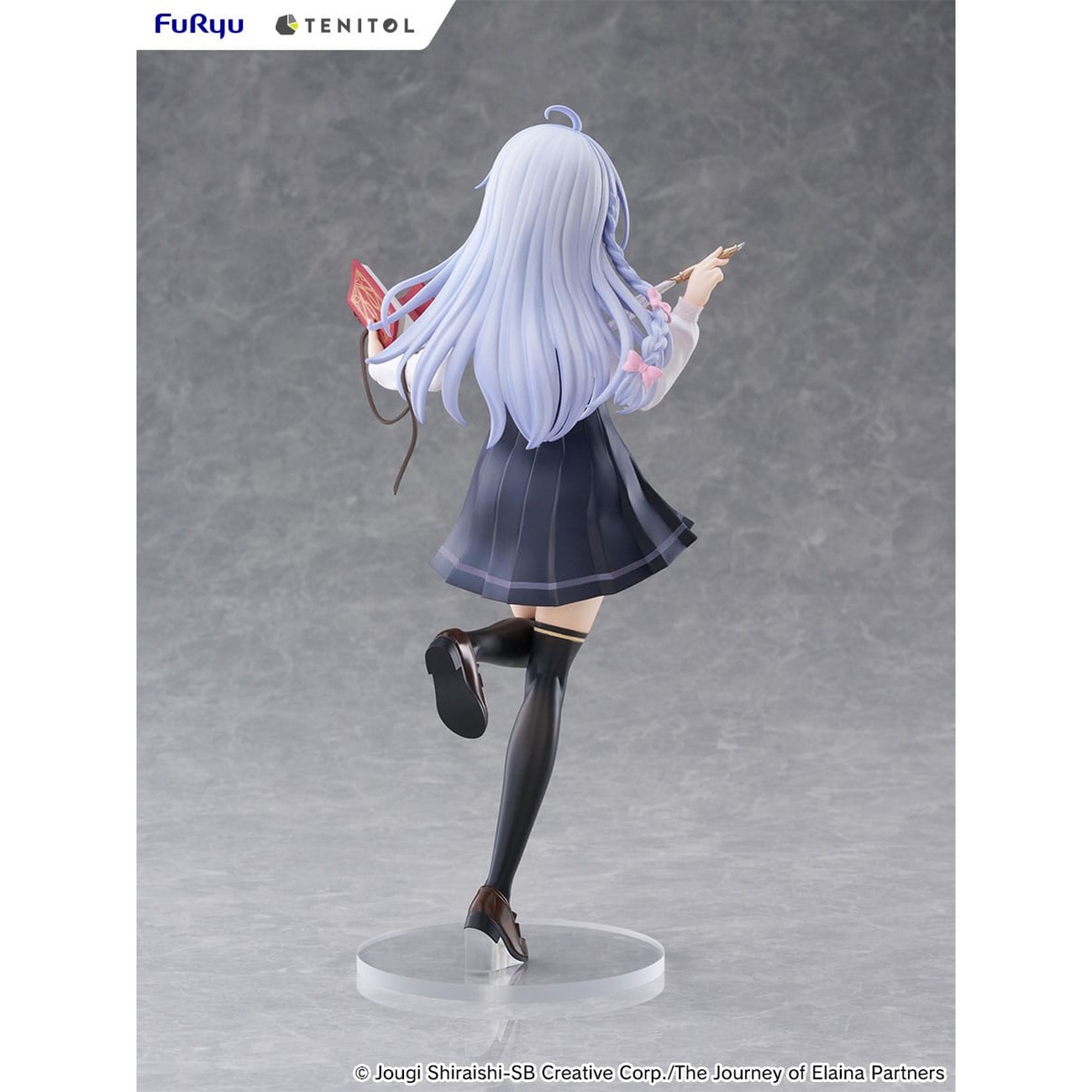 Wandering Witch: The Journey of Elaina statua alta in PVC Tenitol Elaina versione uniforme scolastica 29 cm