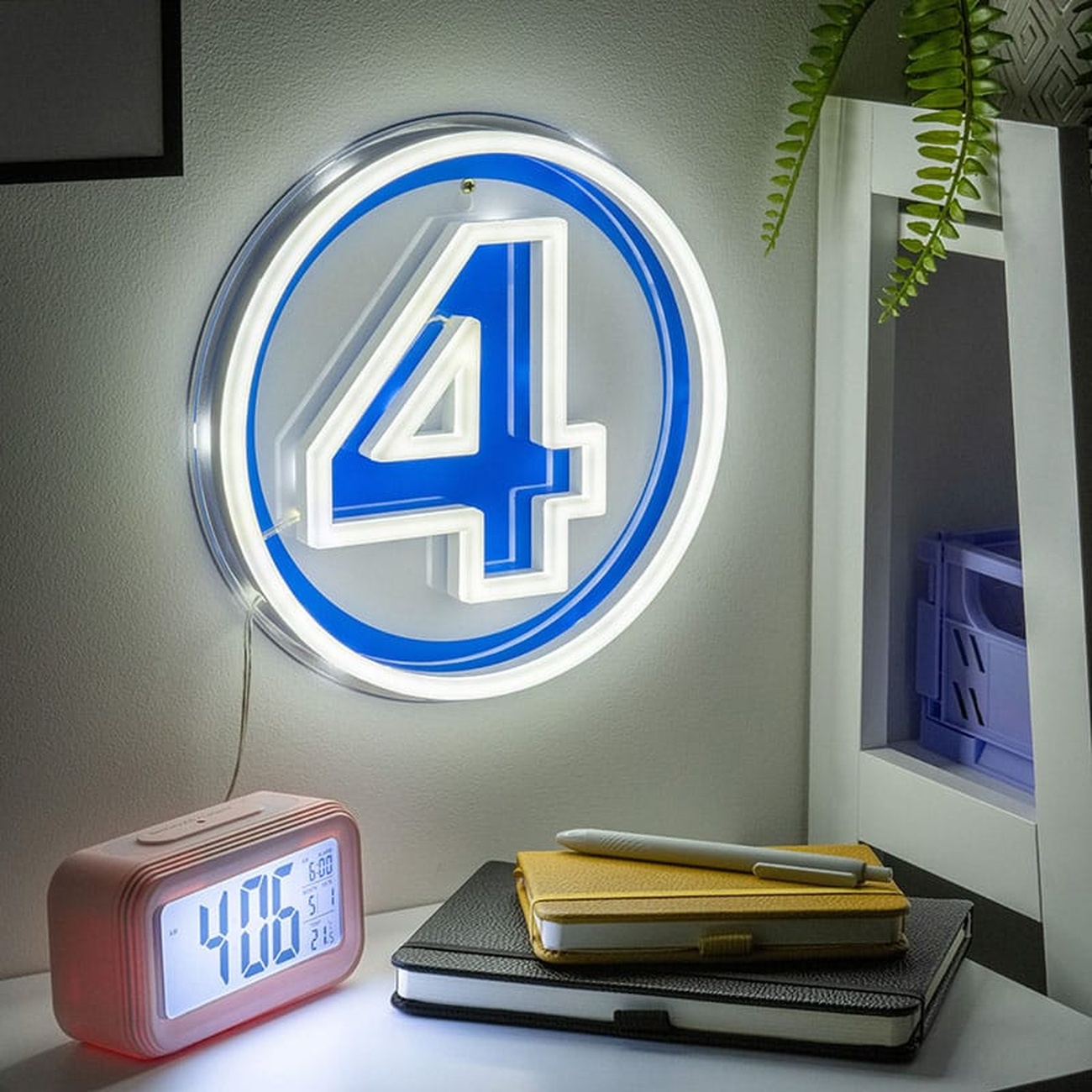 Fantastic Four Lampada da Parete LED Logo Neon