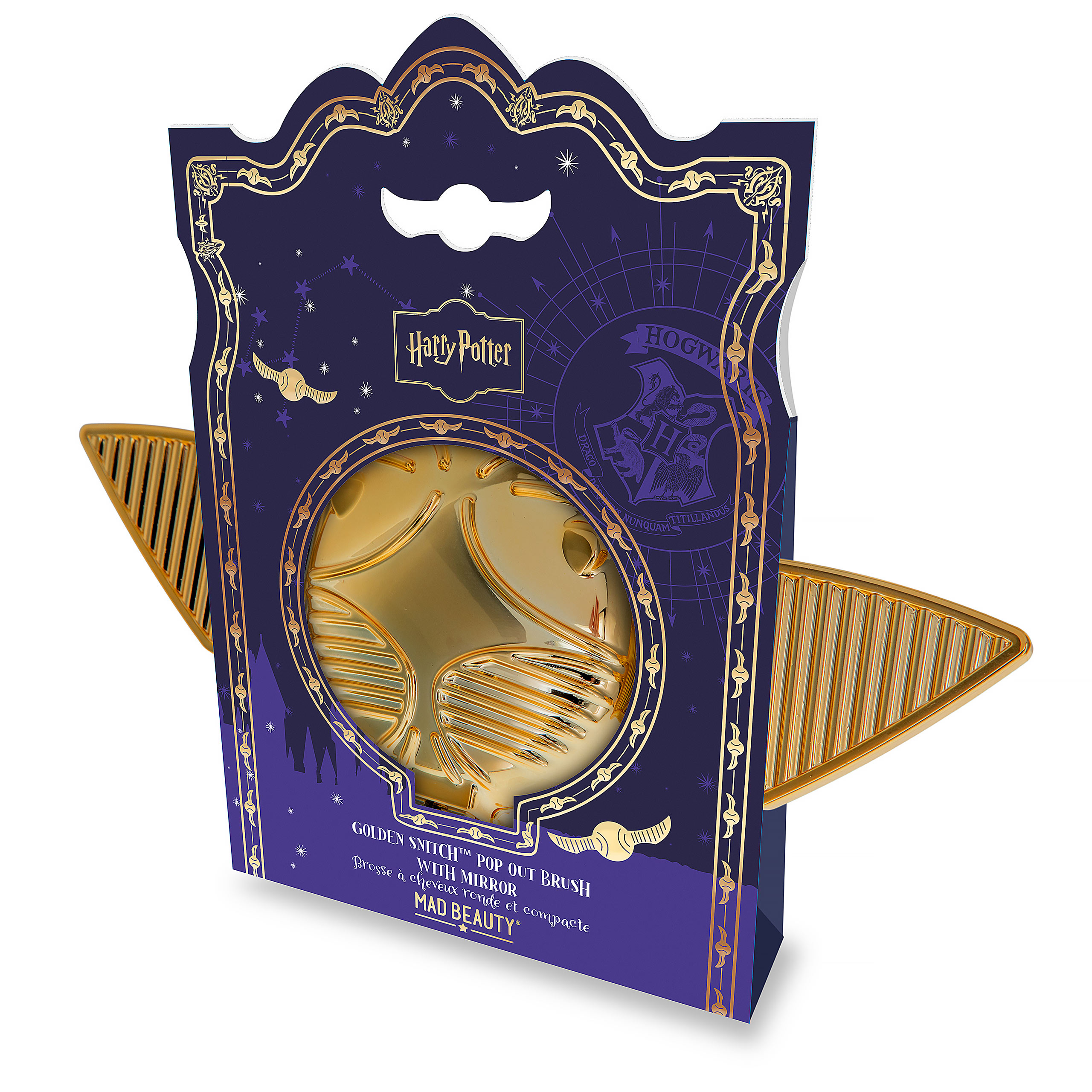 Harry Potter - Cepillo de pelo plegable Snitch Dorada