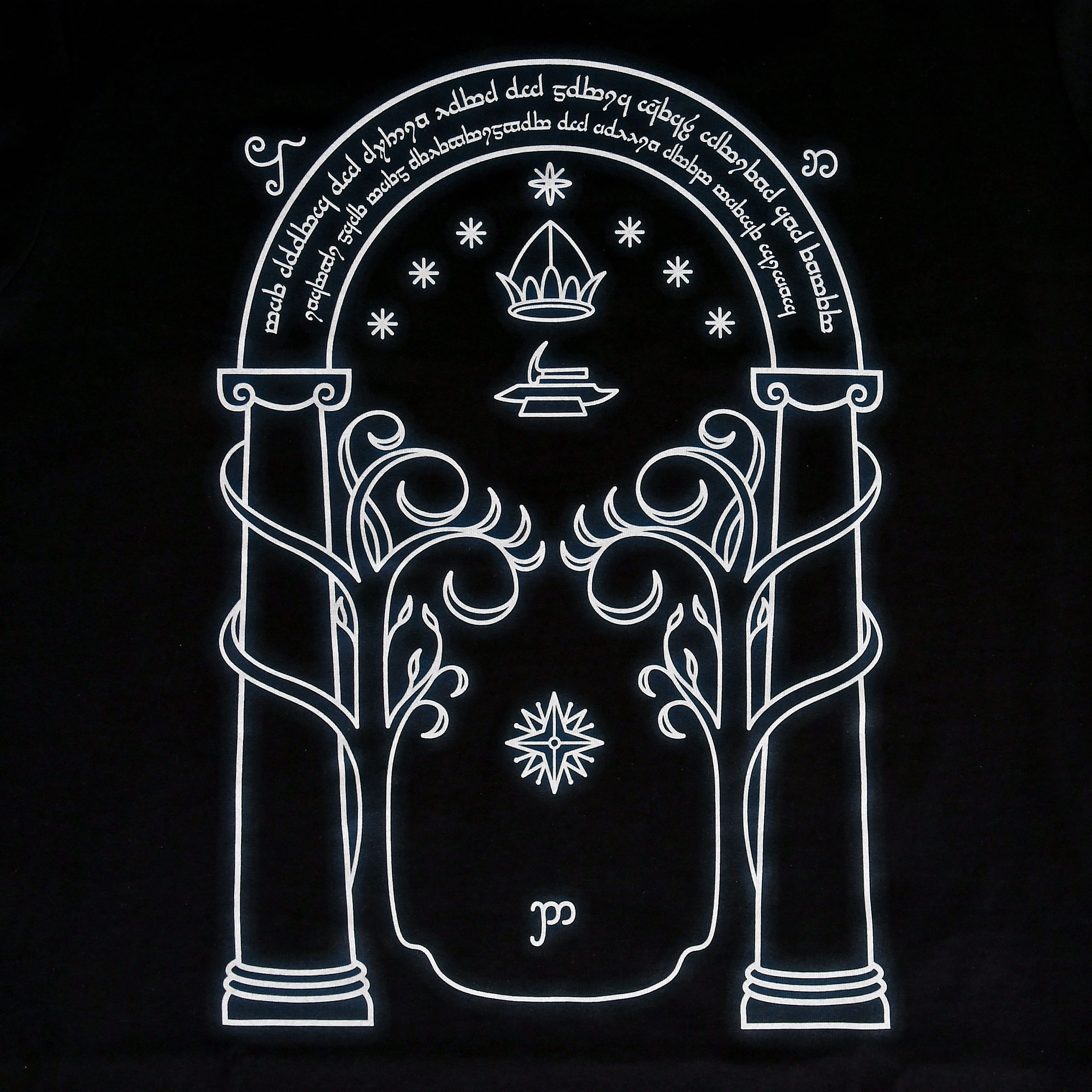 Deuren van Durin T-Shirt Glow in the Dark voor Lord of the Rings Fans