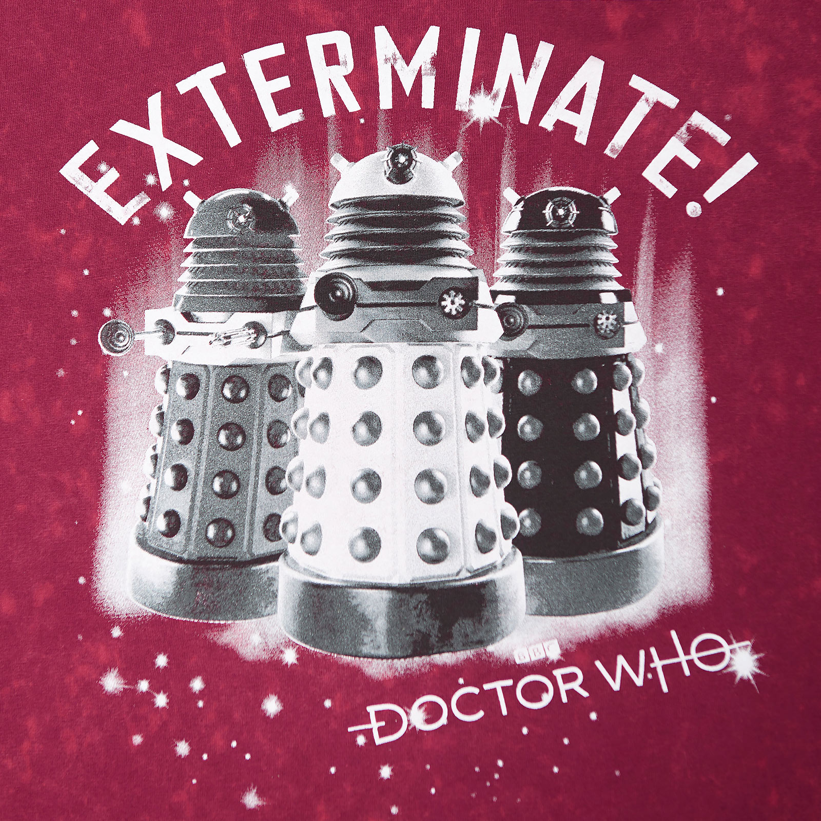 Doctor Who - Daleks Exterminate T-Shirt Damen rot