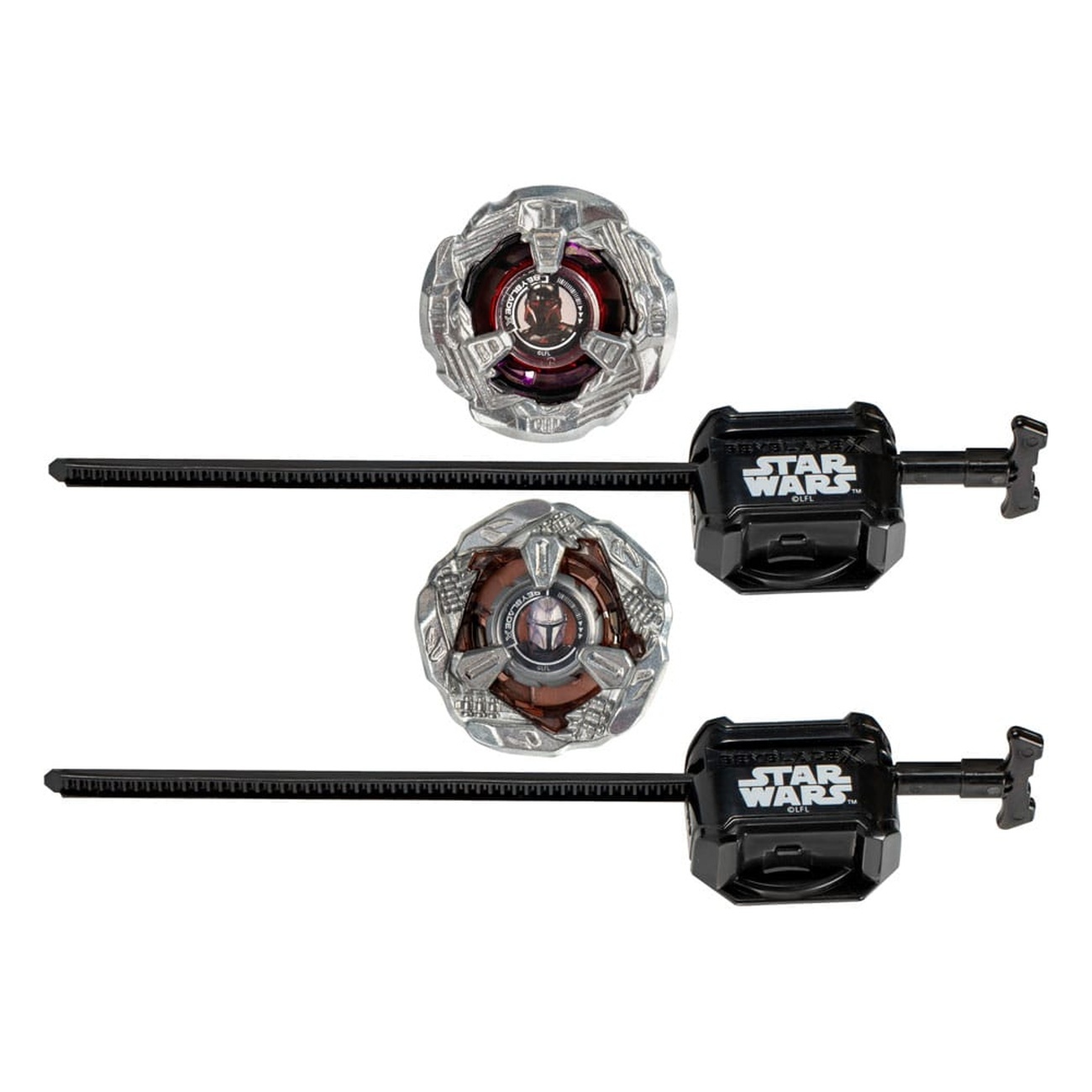 Collaboration Beyblade X et Star Wars The Mandalorian 3-60F vs. Moff Gideon 3-80N