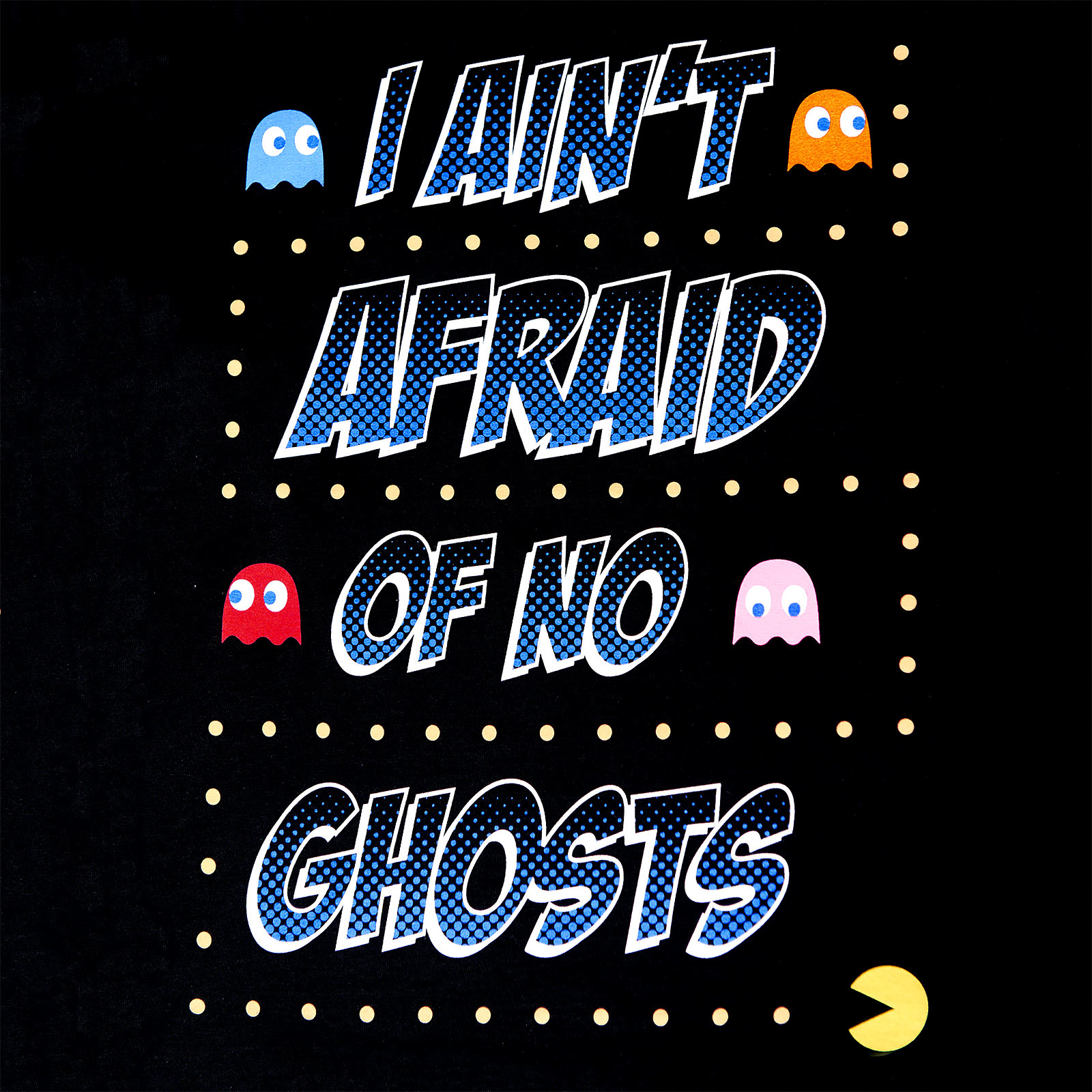 Pac-Man - Ain't Afraid of No Ghosts T-Shirt zwart