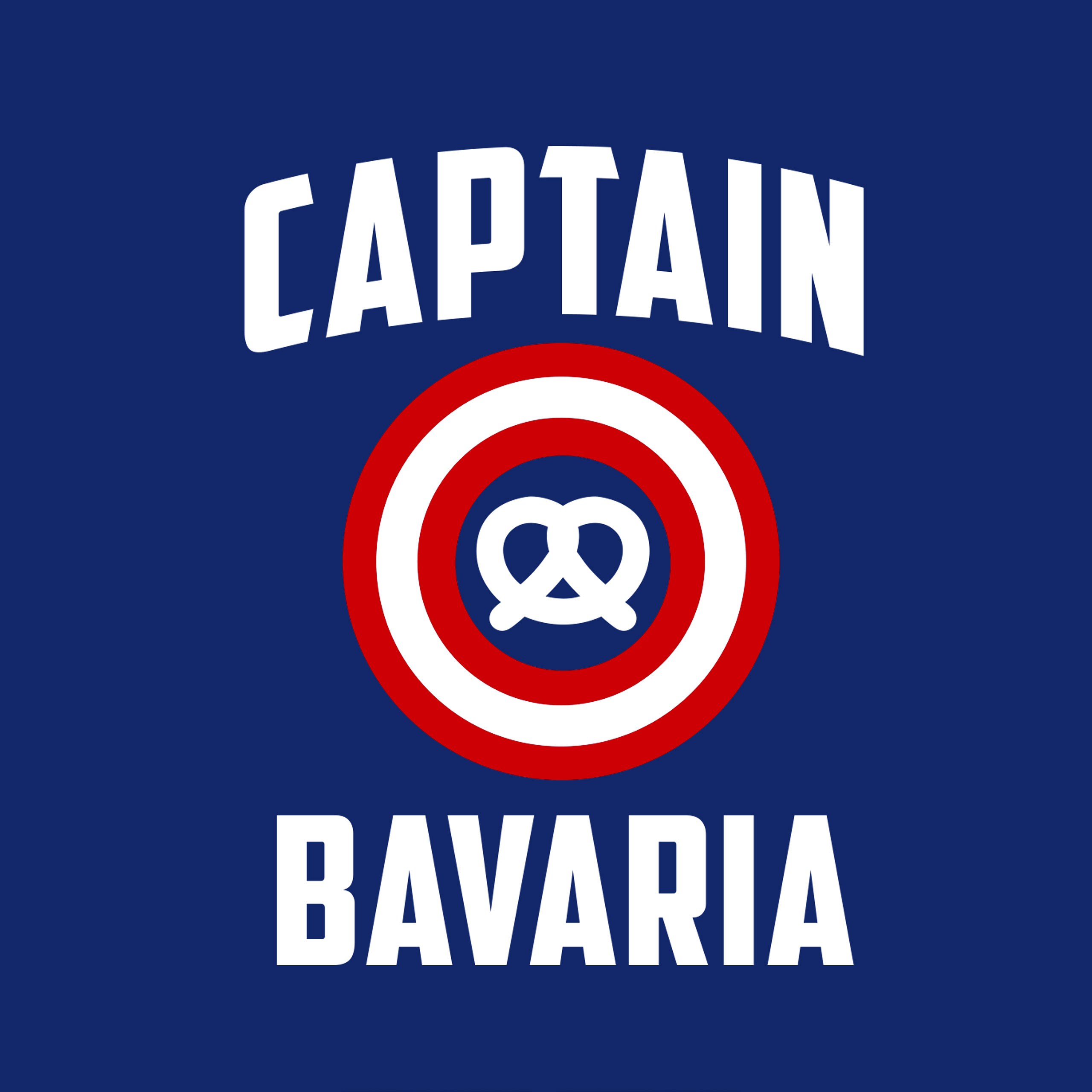 Captain Bavaria T-Shirt für Captain America Fans blau