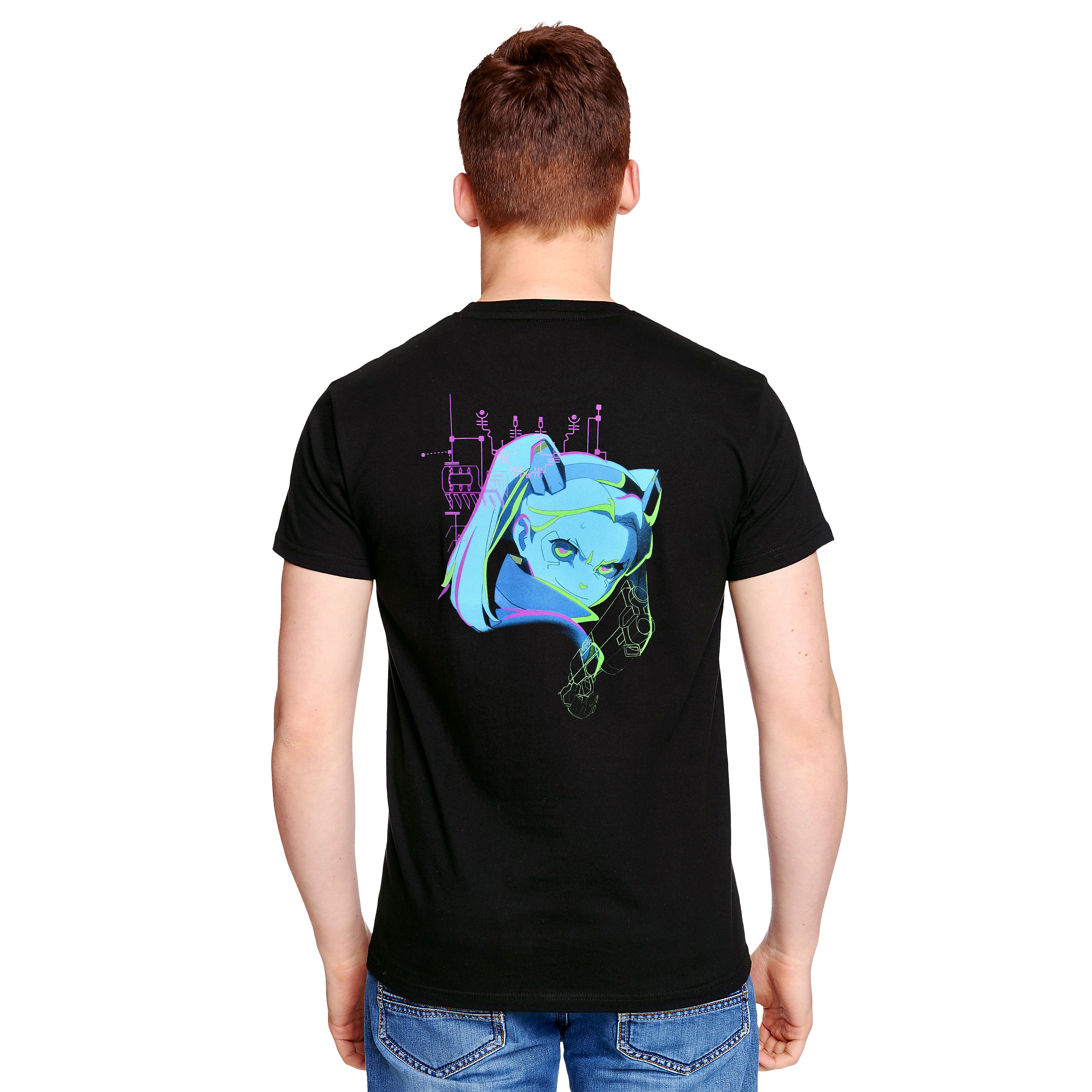 Cyberpunk Edgerunners - T-shirt Rebecca Neon noir