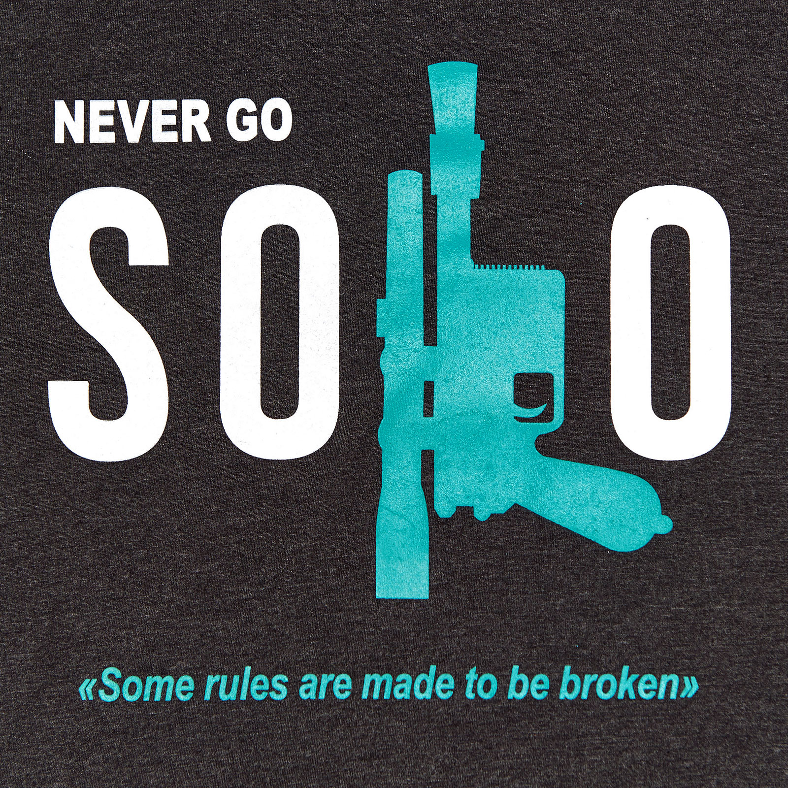 Star Wars - Never Go Solo T-Shirt Grijs