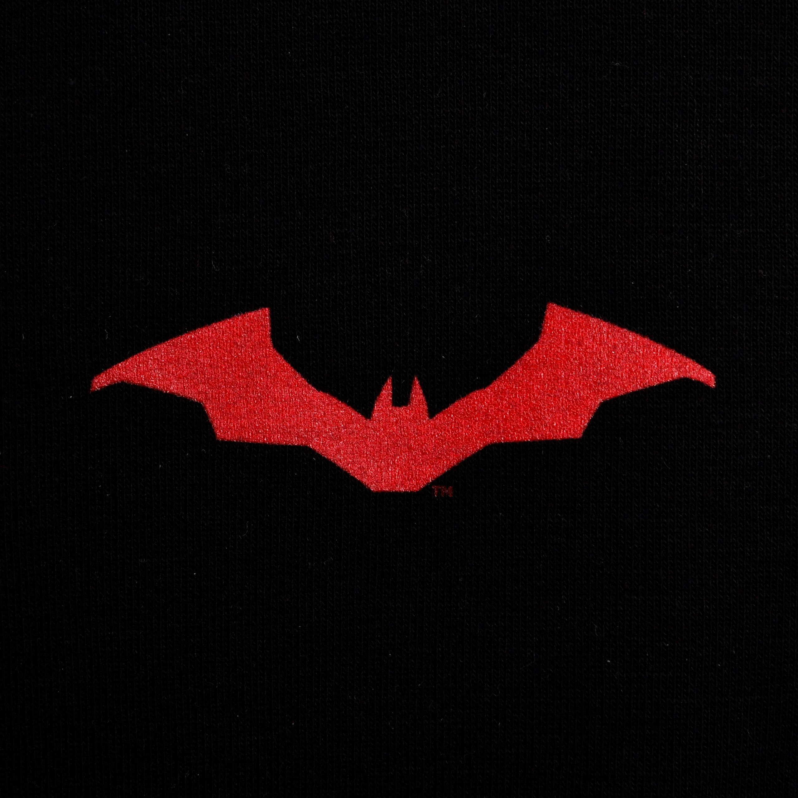 The Batman Logo Hoodie black-red
