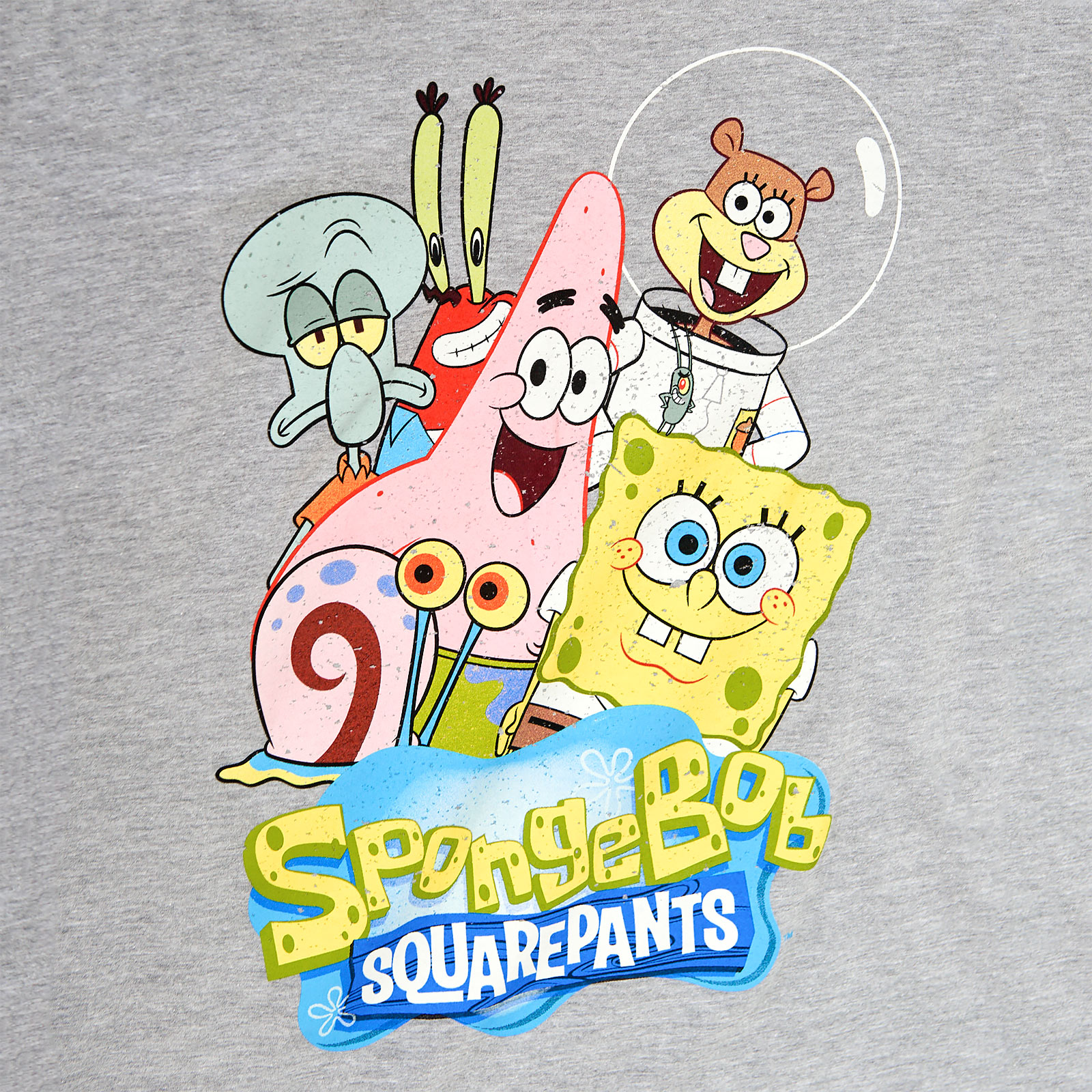 SpongeBob - T-shirt Friends Together gris