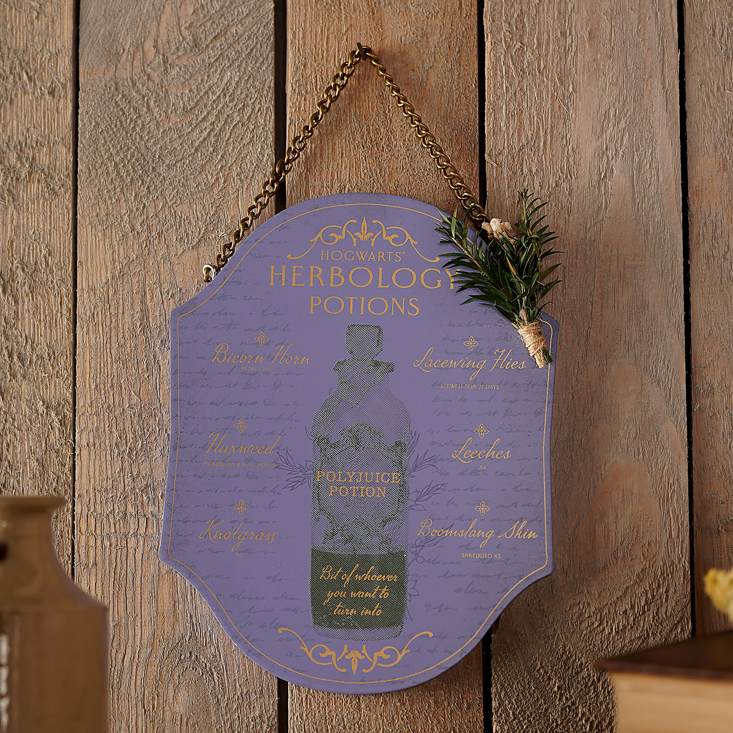 Harry Potter - Tableau en bois Herboristerie et Potions