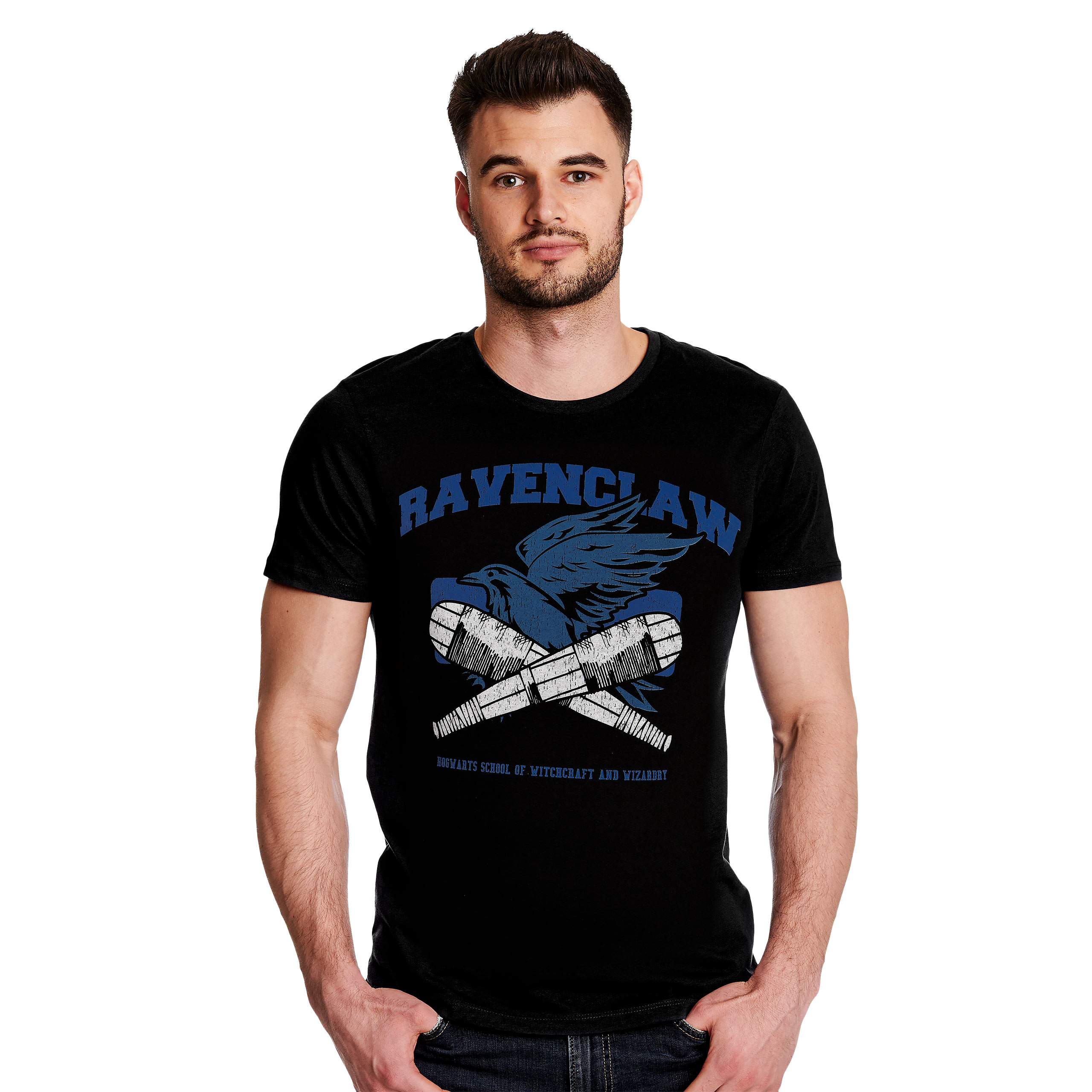 Ravenclaw Quidditch College T-Shirt Black - Harry Potter