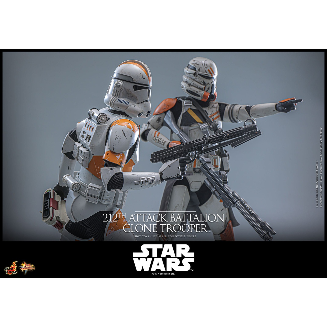 Star Wars: The Clone Wars - Figura de acción Clone Trooper del 212th Attack Battalion 1:6 Versión Deluxe