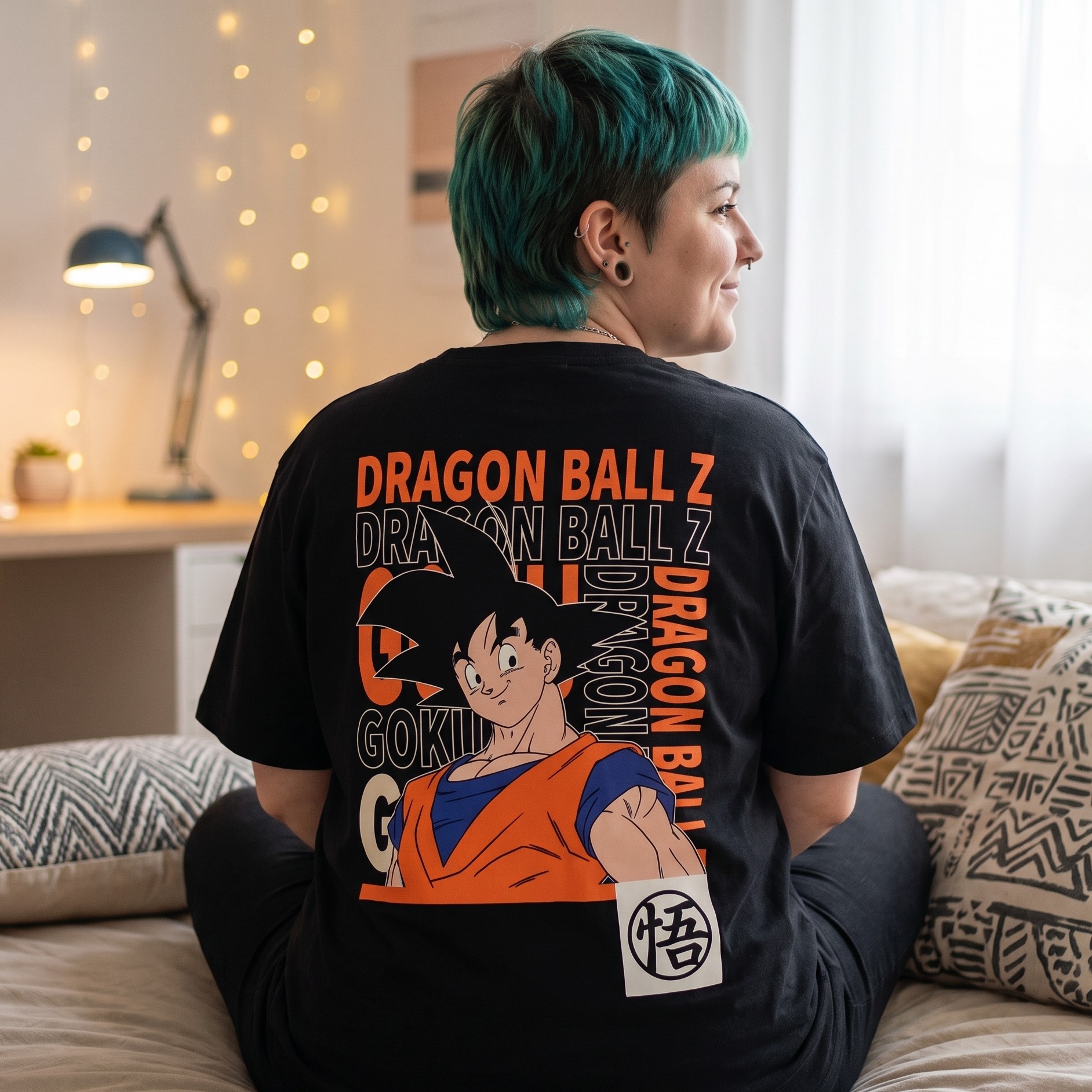 Dragon Ball Z - T-shirt oversize Goku noir