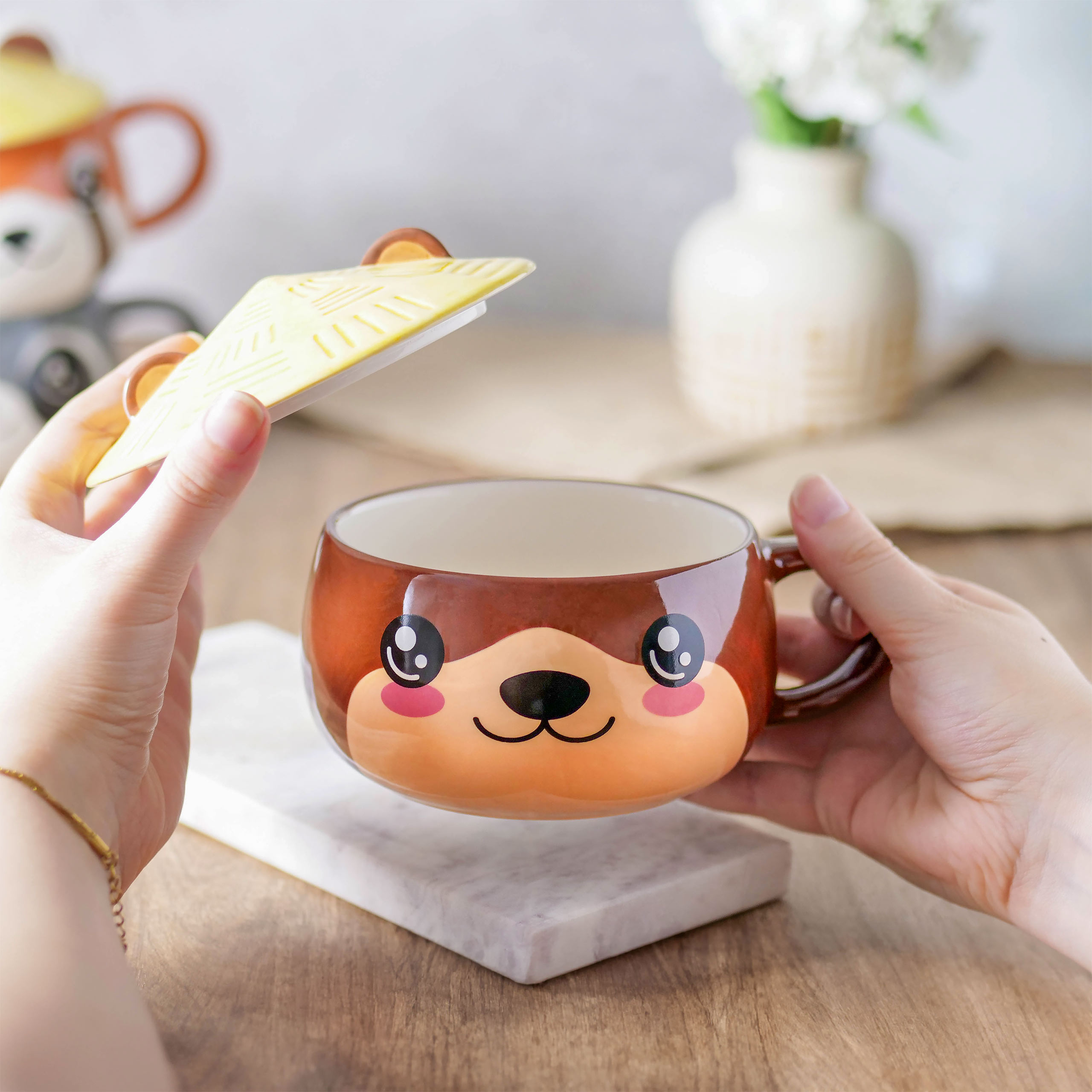 Otter Kawaii Beker met Deksel voor Anime Fans