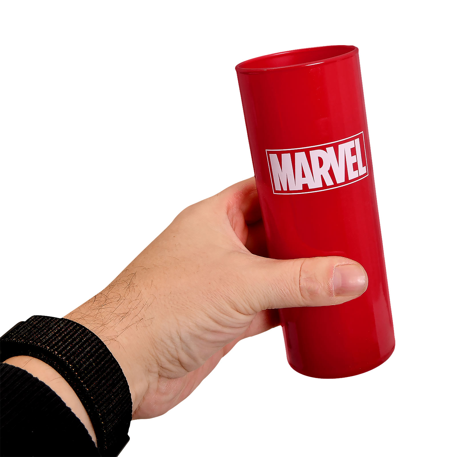 Marvel Logo Glass red