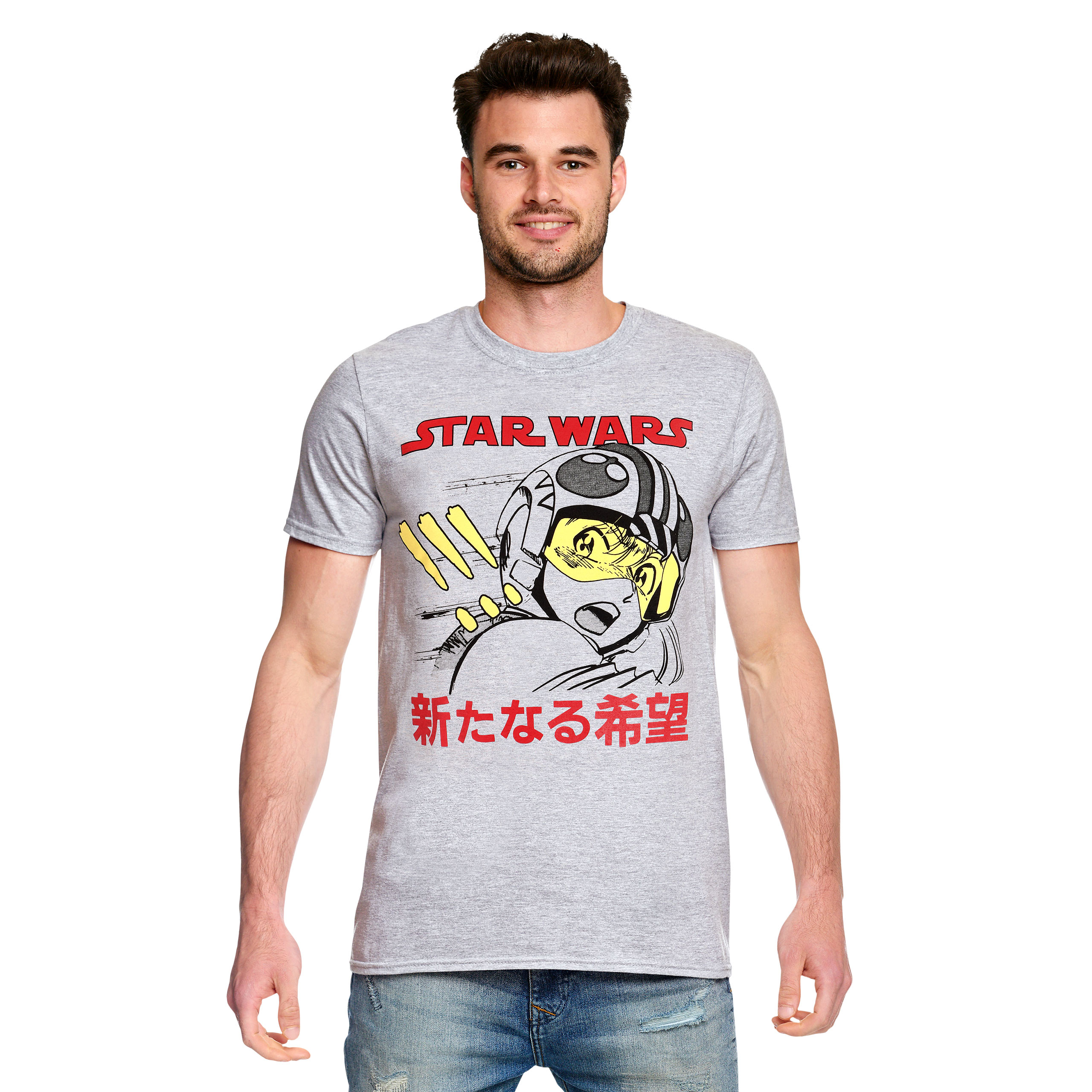 Star Wars - Luke T-shirt Anime gris