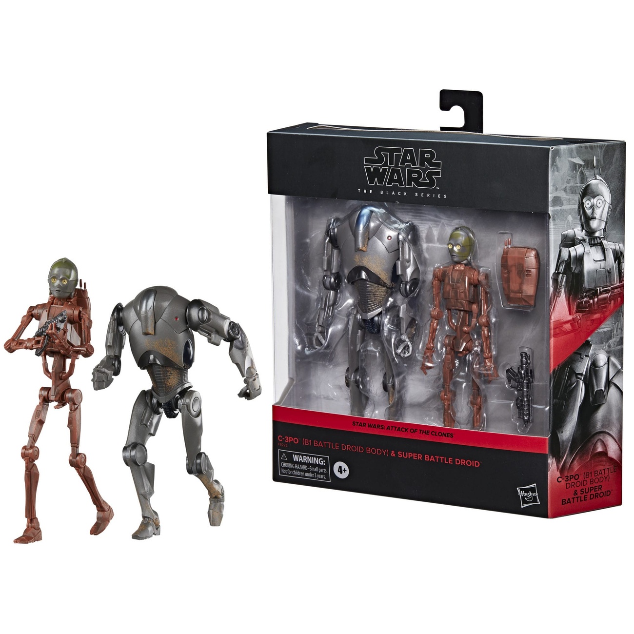 Star Wars Episode II Black Series Actiefiguren 2-pack C-3PO (B1 Battle Droid Body) & Super Battle Droid 15 cm