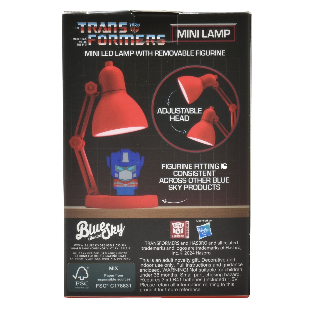 Transformers mini lampada LED con figura 10 cm