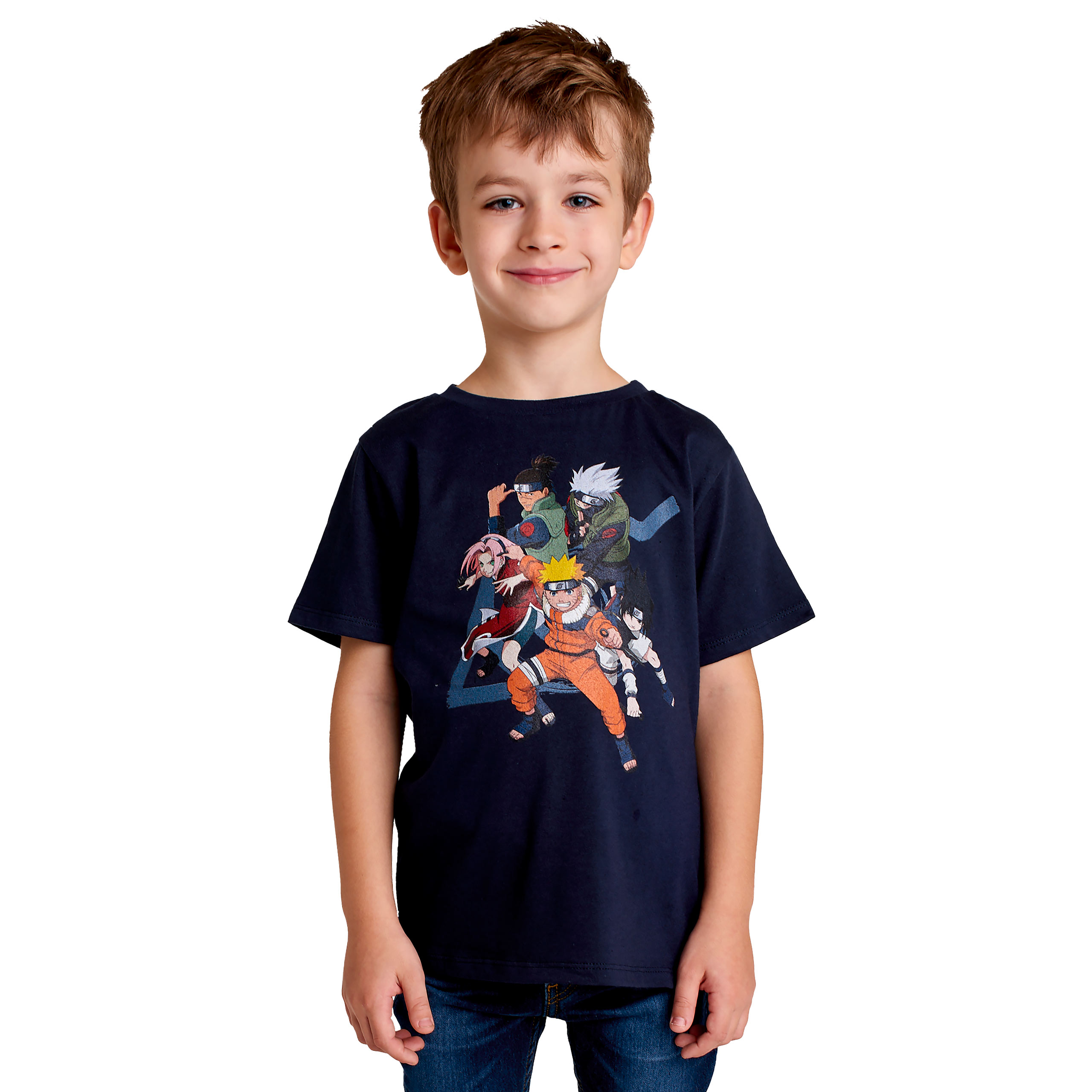 Naruto - Konoha Team T-Shirt Kinder blau