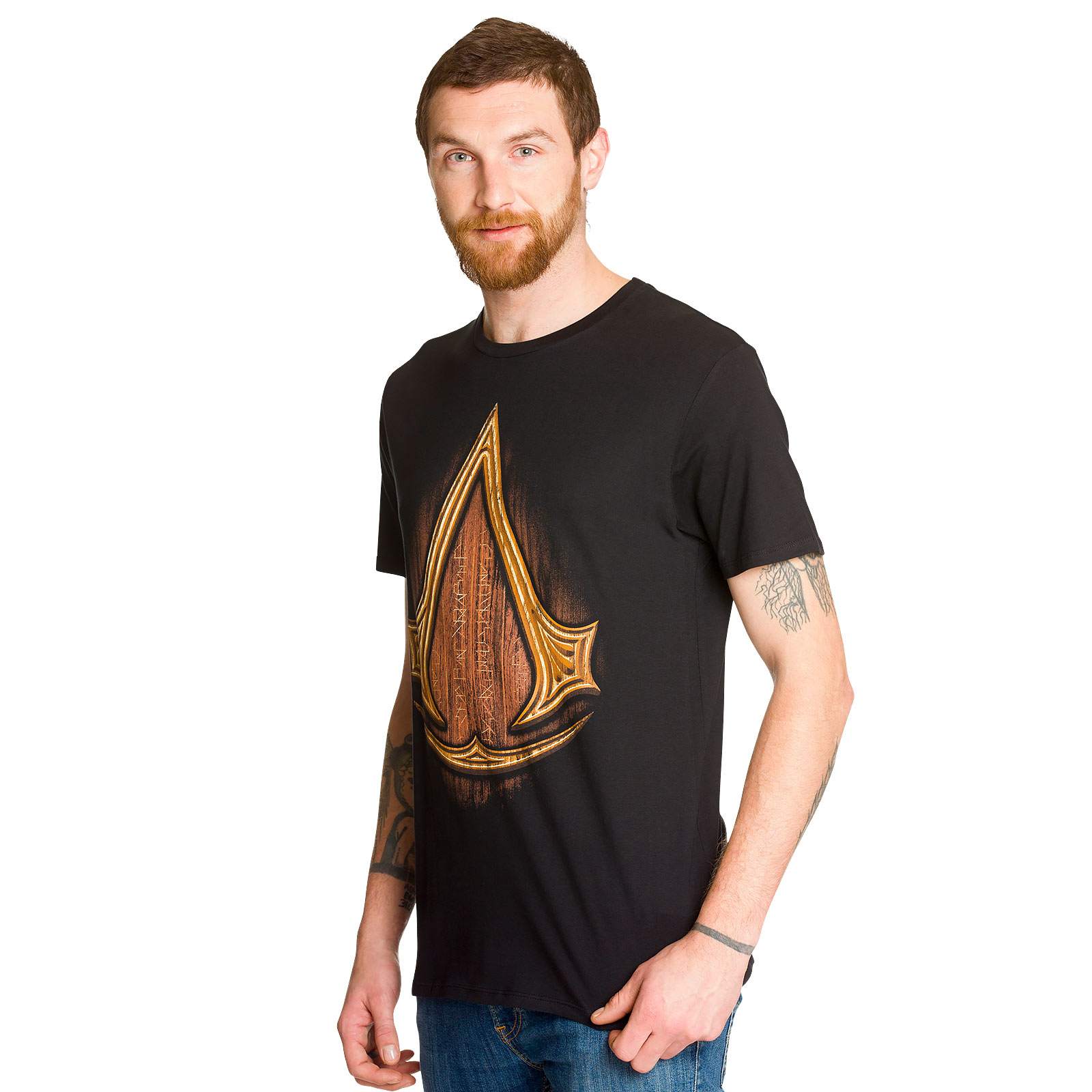 Assassins Creed - Insignia Wood T-Shirt zwart