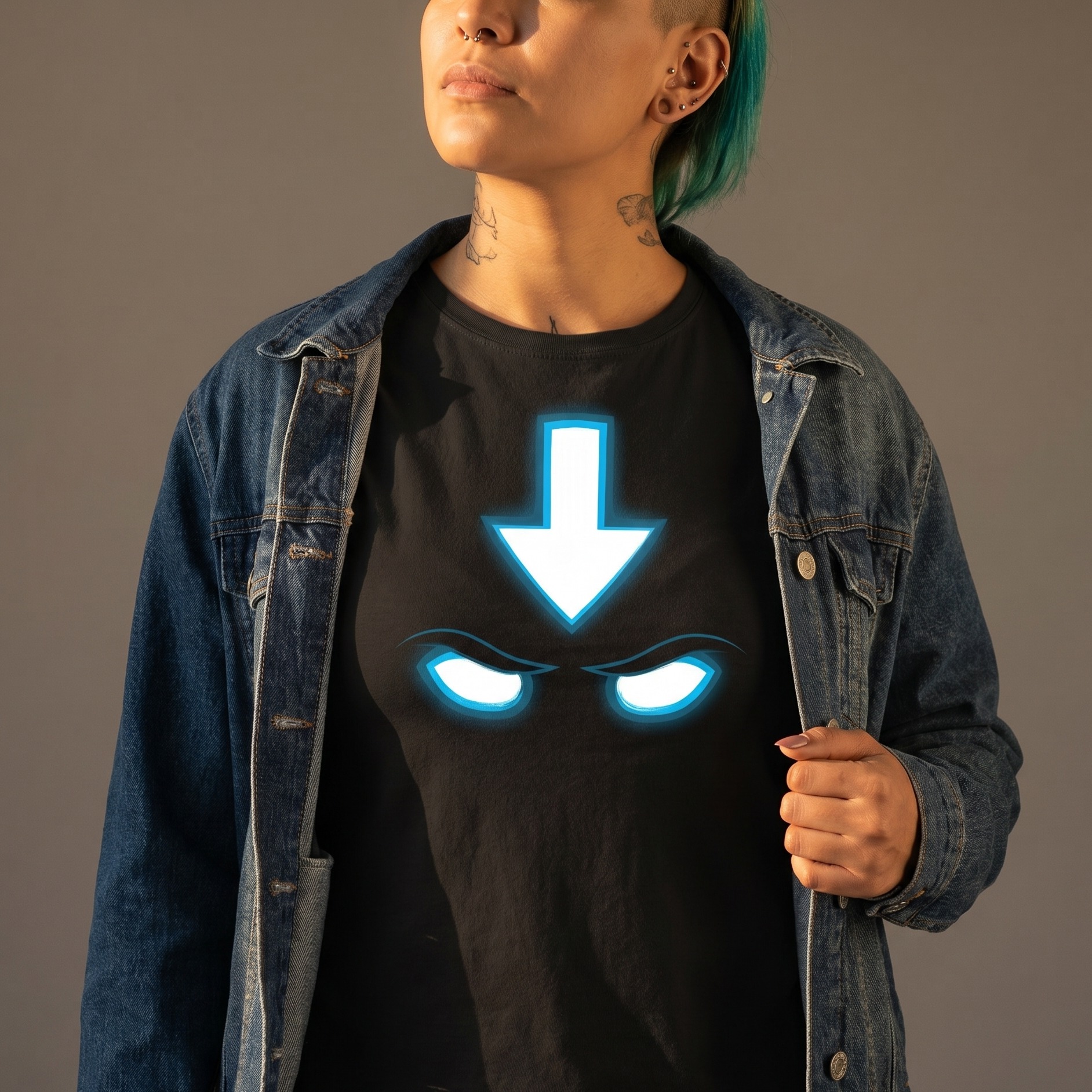 Camiseta Spirit para fans de Avatar Aang negro