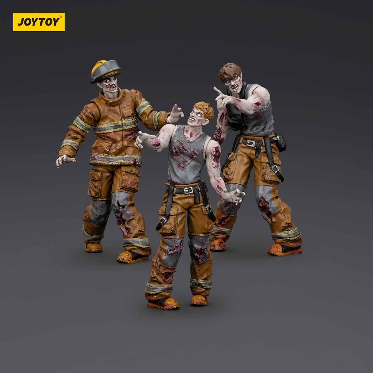 Zombie Dark Source actionfigurer 3-pack Firefighters 8 cm
