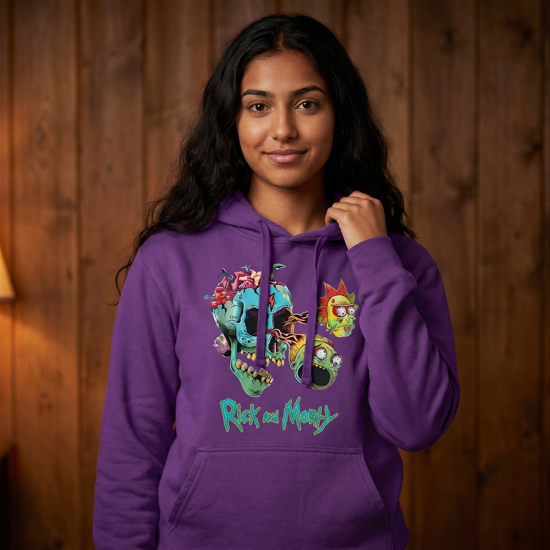 Rick and Morty - Sweat à capuche Morty et Rick Face
