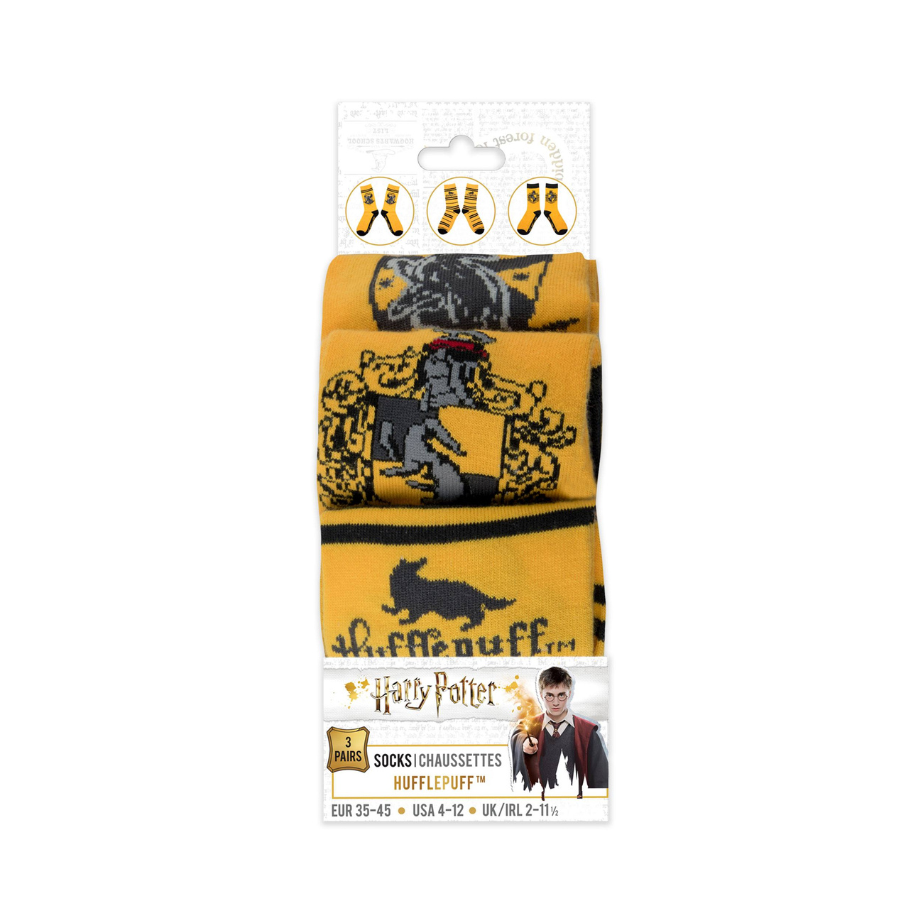 Harry Potter Skarpetki 3-pak Hufflepuff