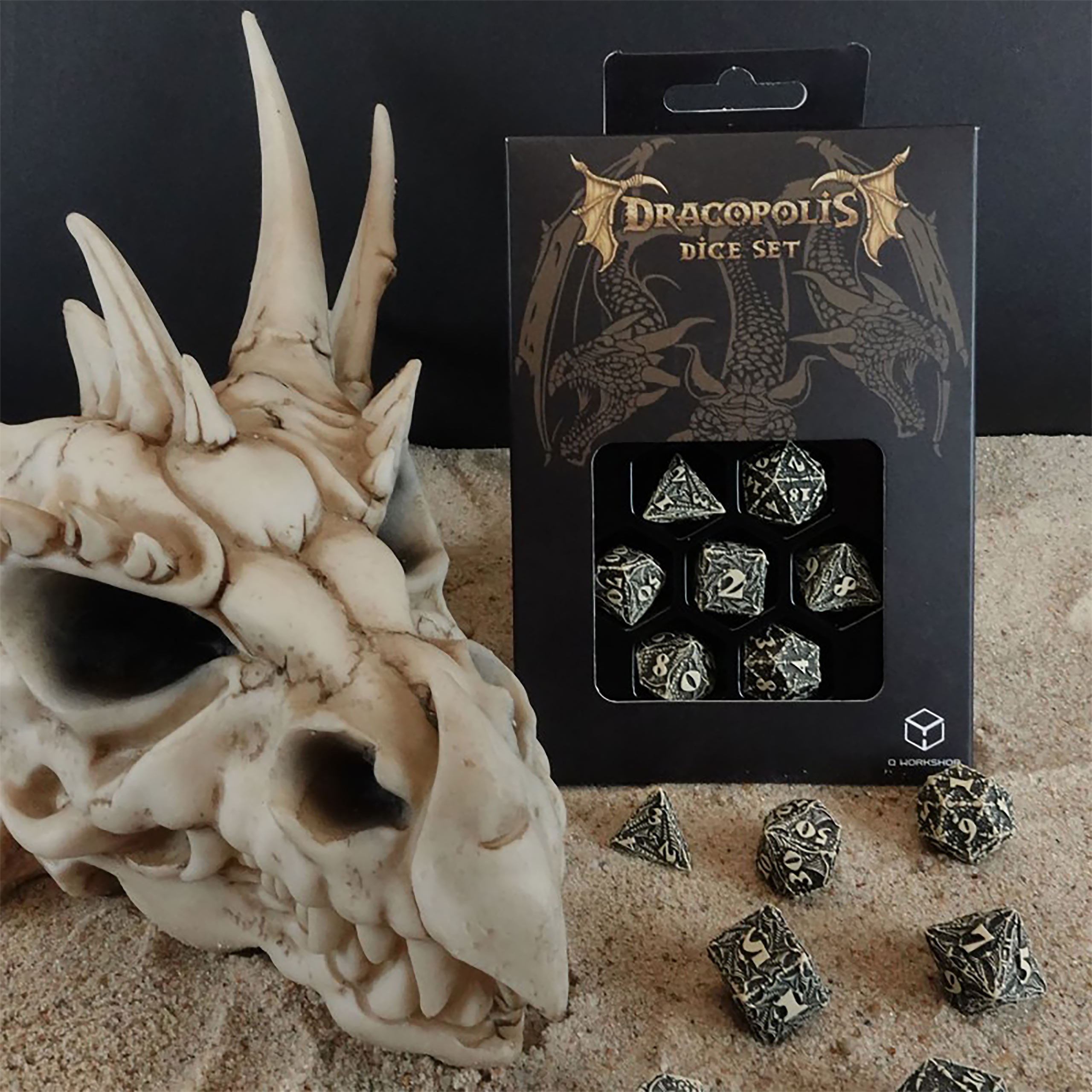 Dracopolis - Il set di dadi Blackfang Scandinavo 7pcs