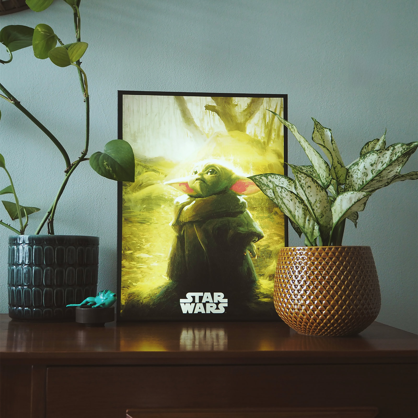 Tableau mural Grogu avec lumière - Star Wars The Mandalorian