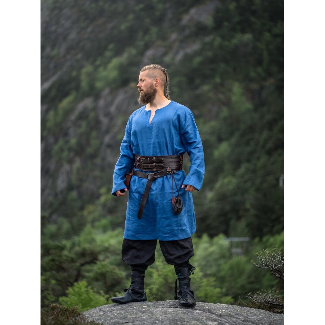Mittelalter Leinentunika Halvar blau