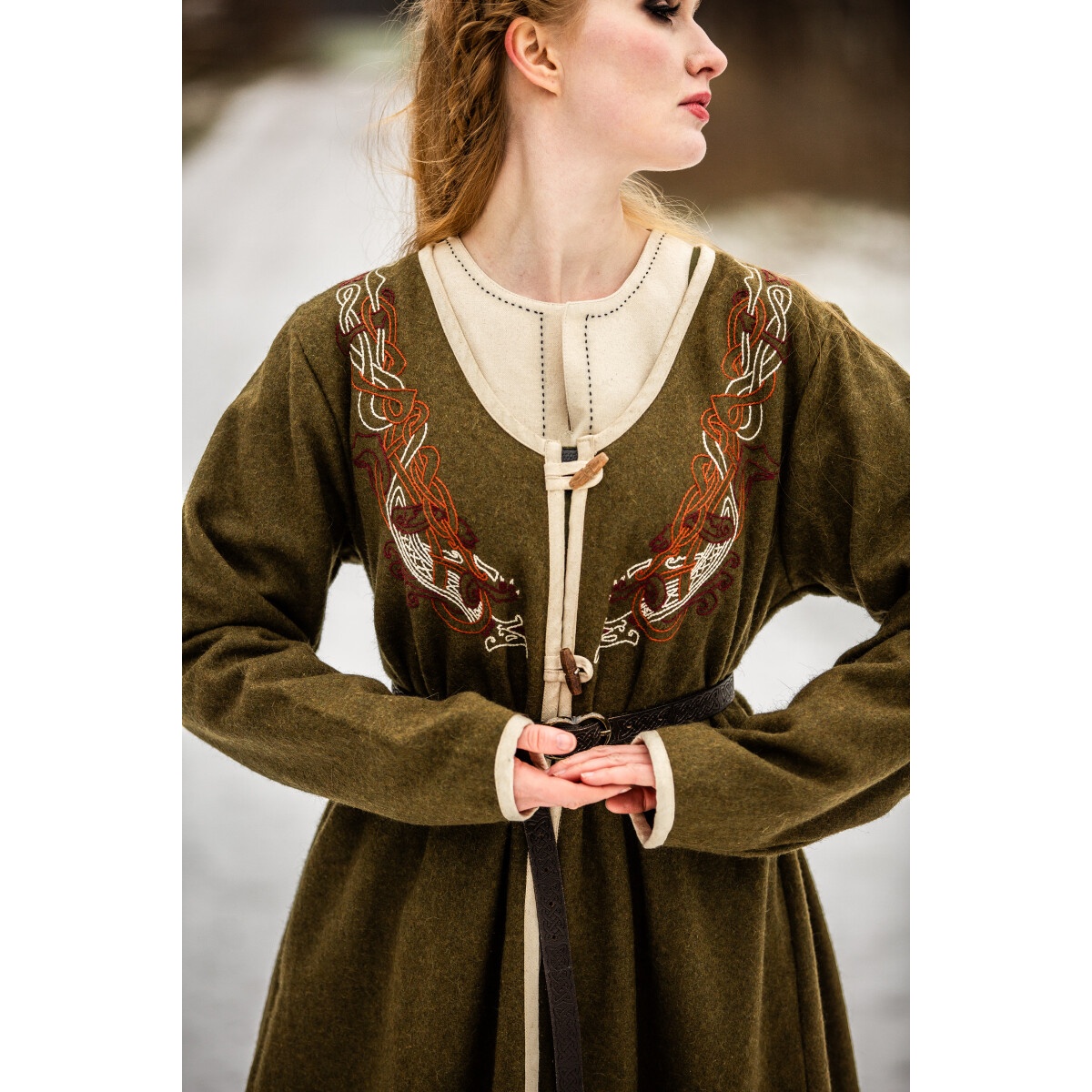 Medieval Birka Cloak Skadi green